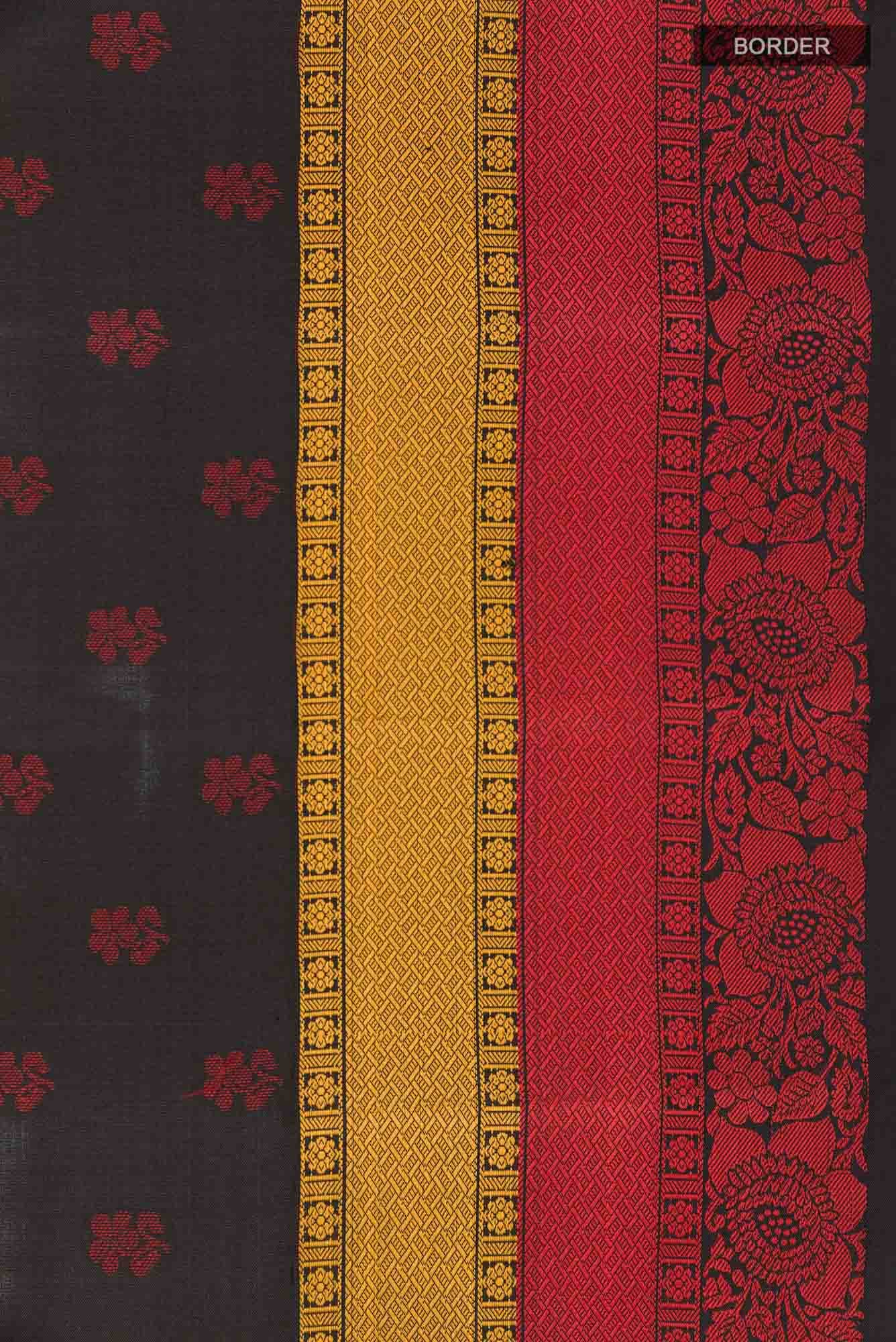 Black Kanchipuram Silk Saree