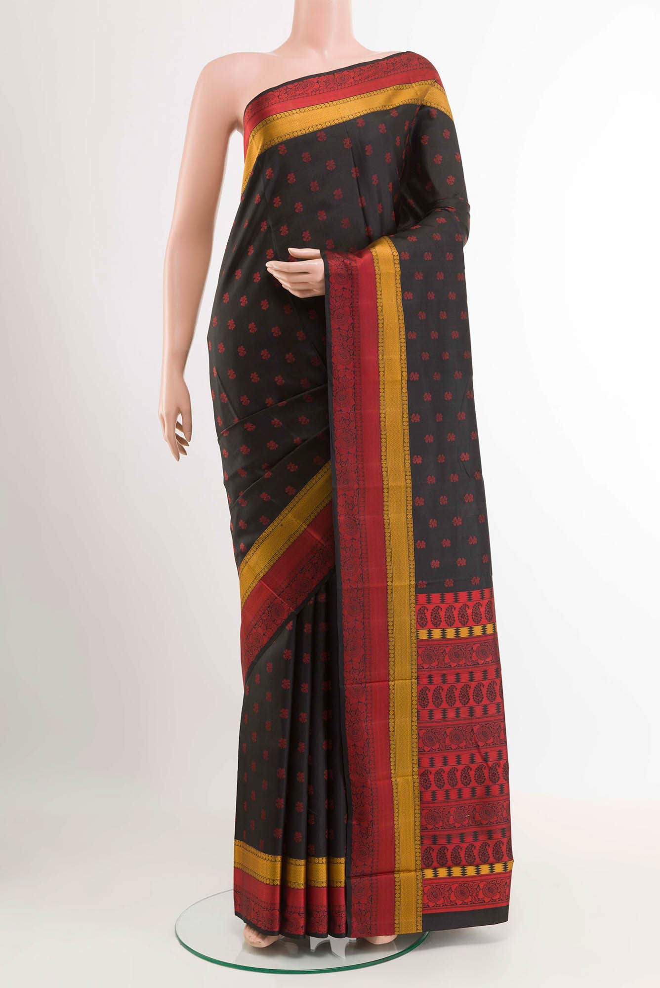 Black Kanchipuram Silk Saree
