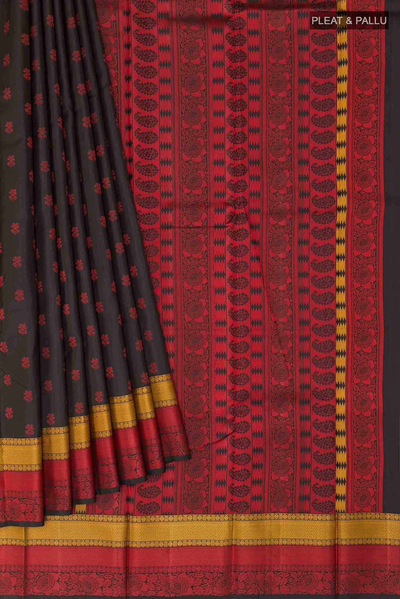 Black Kanchipuram Silk Saree