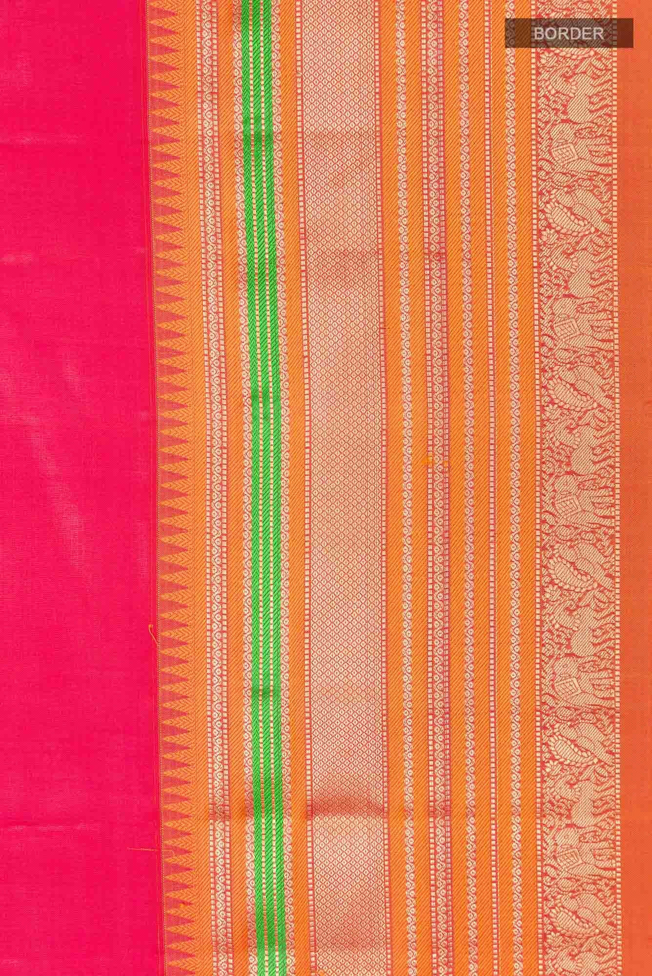 Pink Kanchipuram Silk Saree