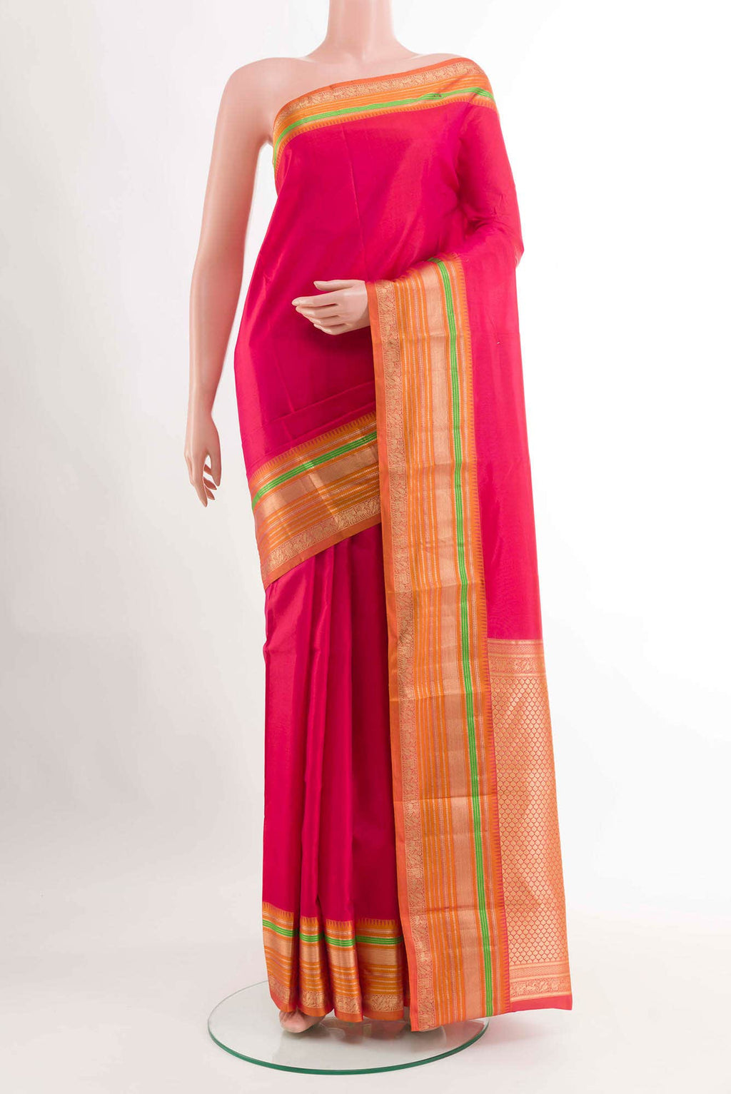 Pink Kanchipuram Silk Saree