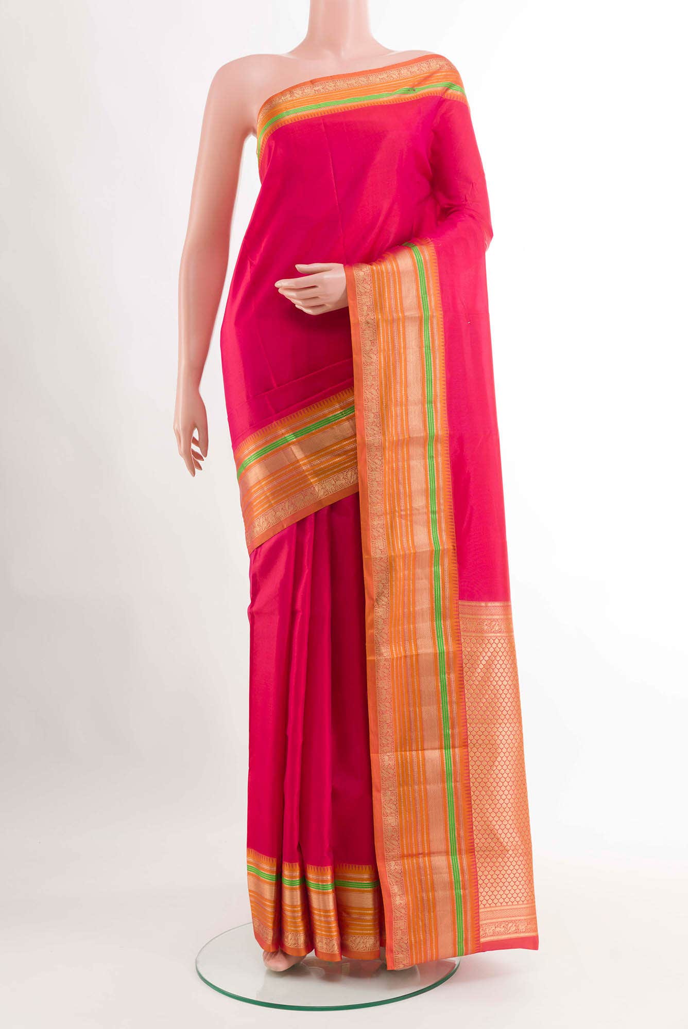 Pink Kanchipuram Silk Saree