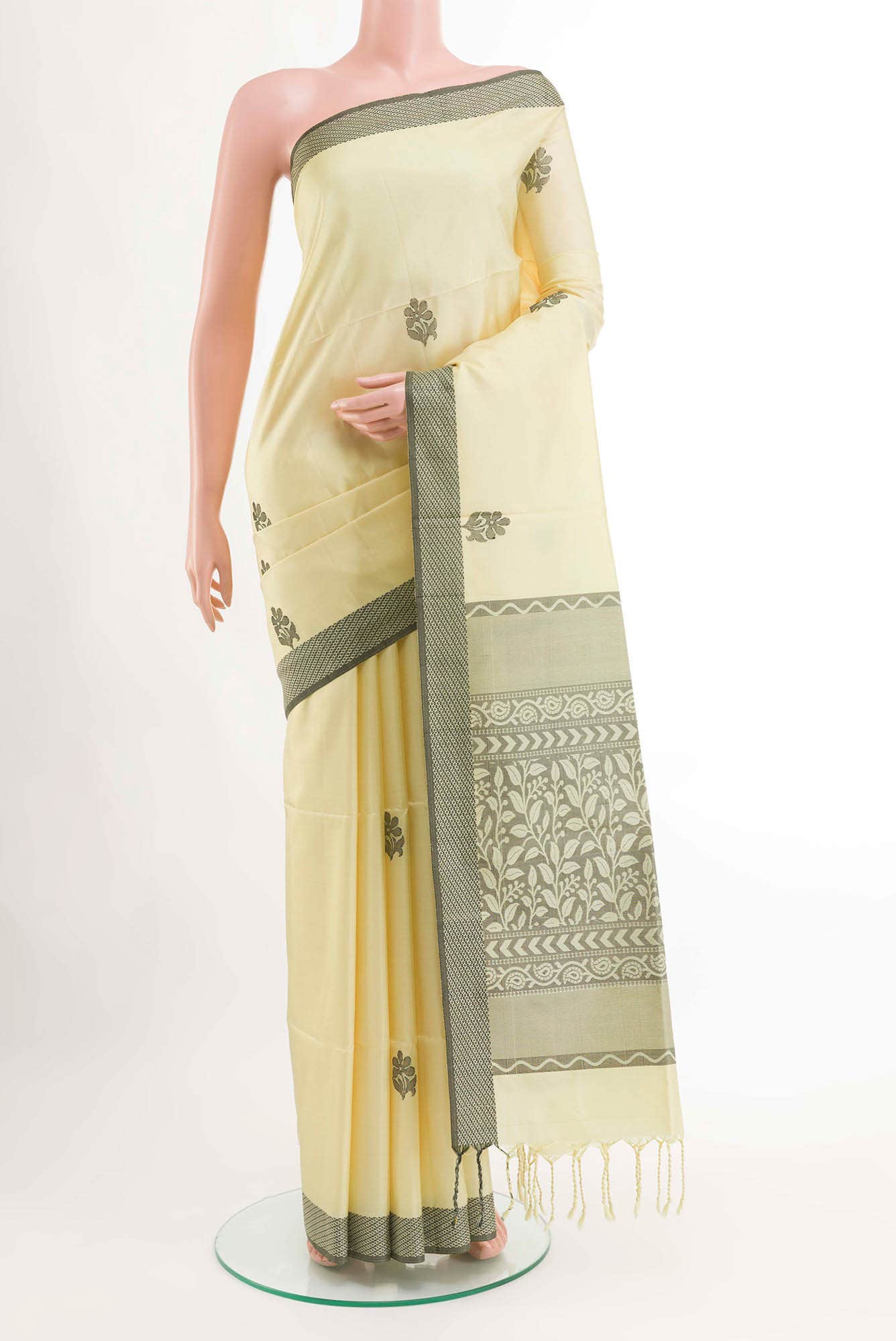 Pearl White Soft Silk Saree