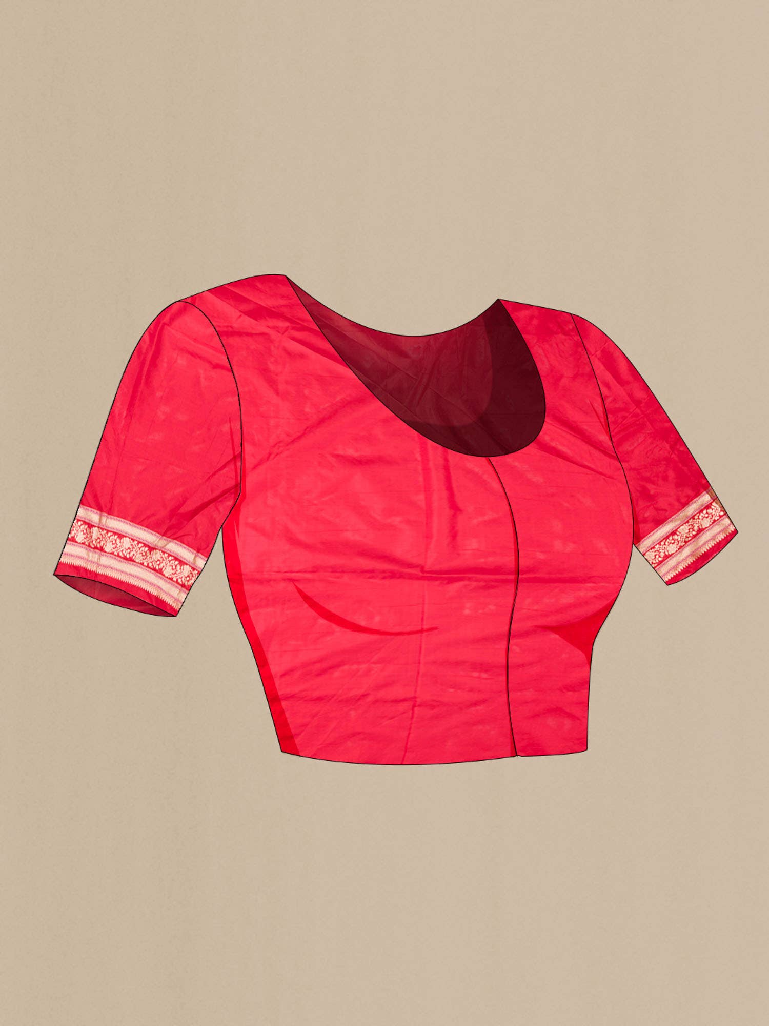 Red Blended Banarasi Silk Saree