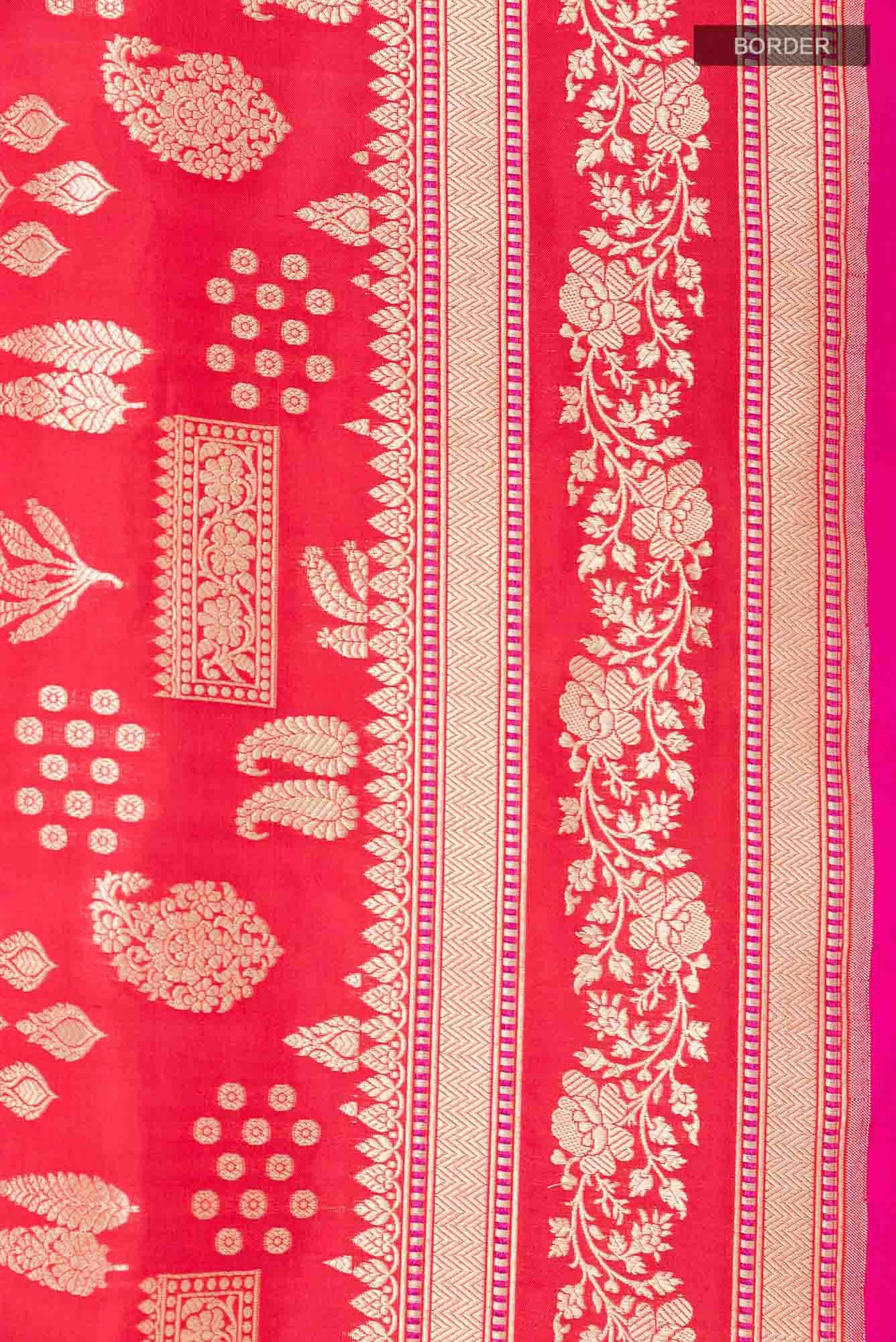 Red Blended Banarasi Silk Saree