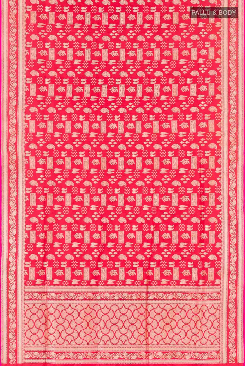 Red Blended Banarasi Silk Saree