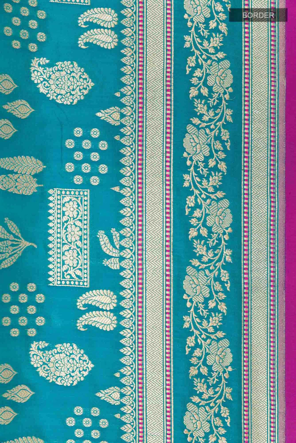 Blue Blended Banarasi Silk Saree
