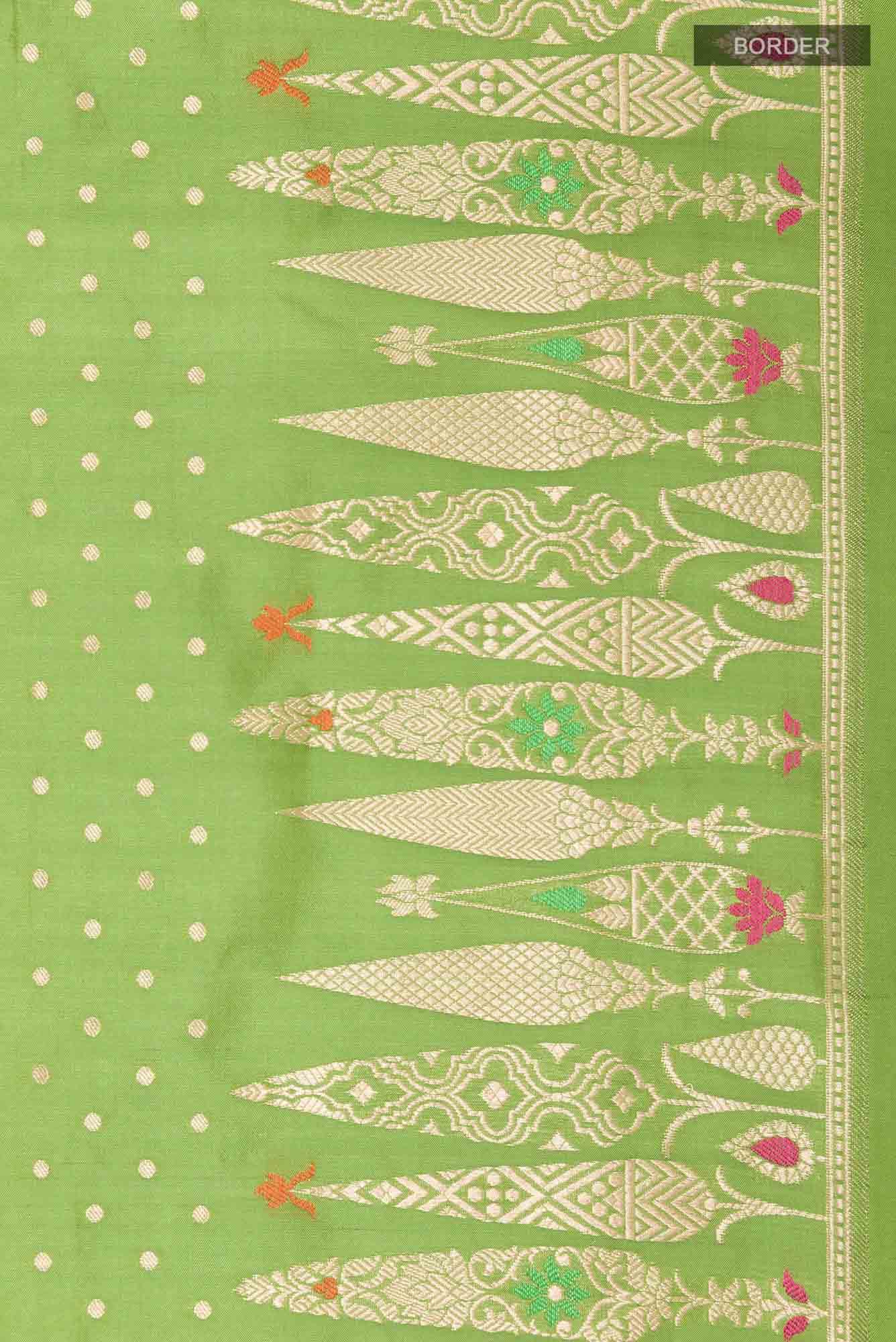 Green Banarasi Silk Saree