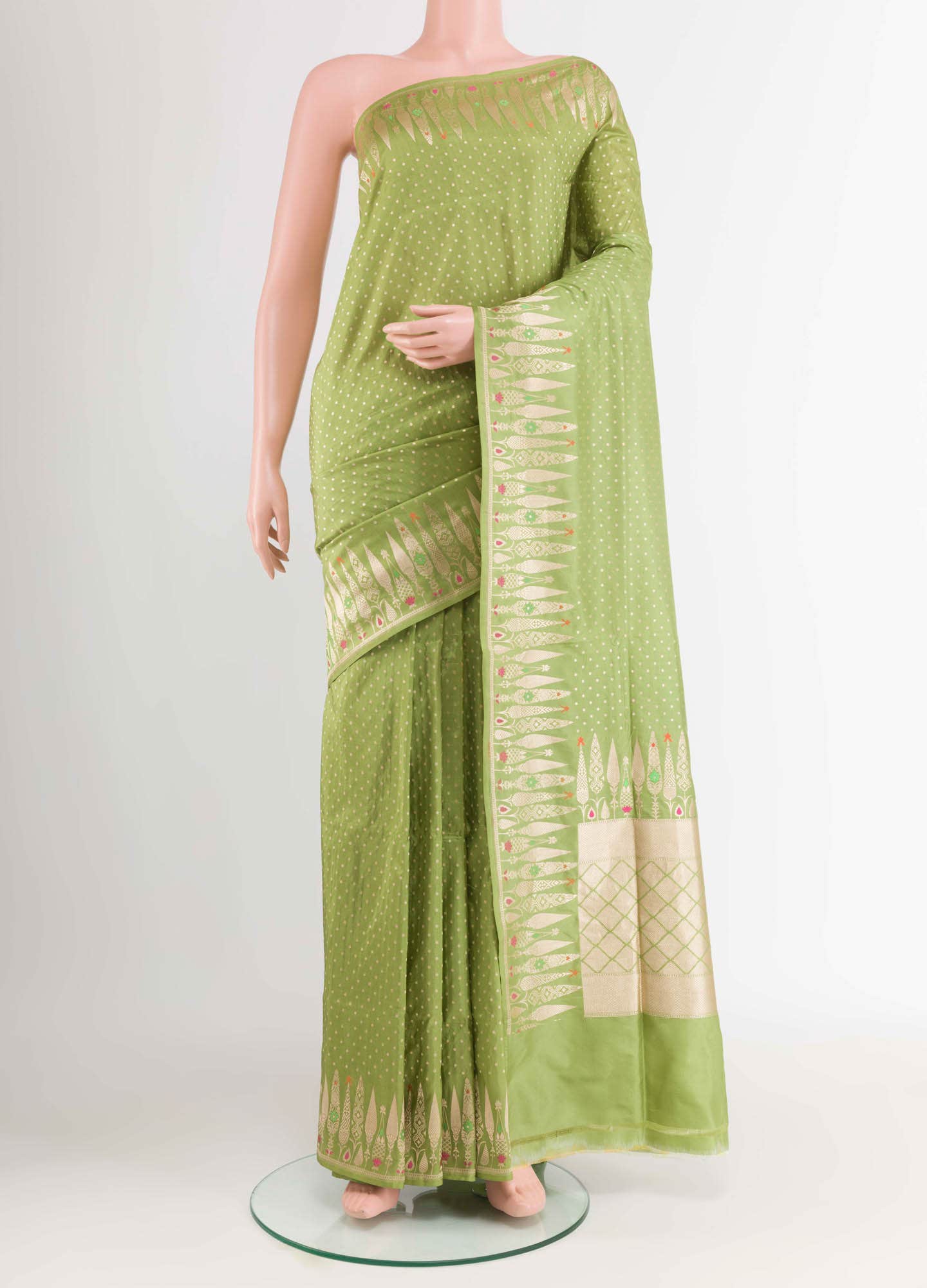 Green Banarasi Silk Saree