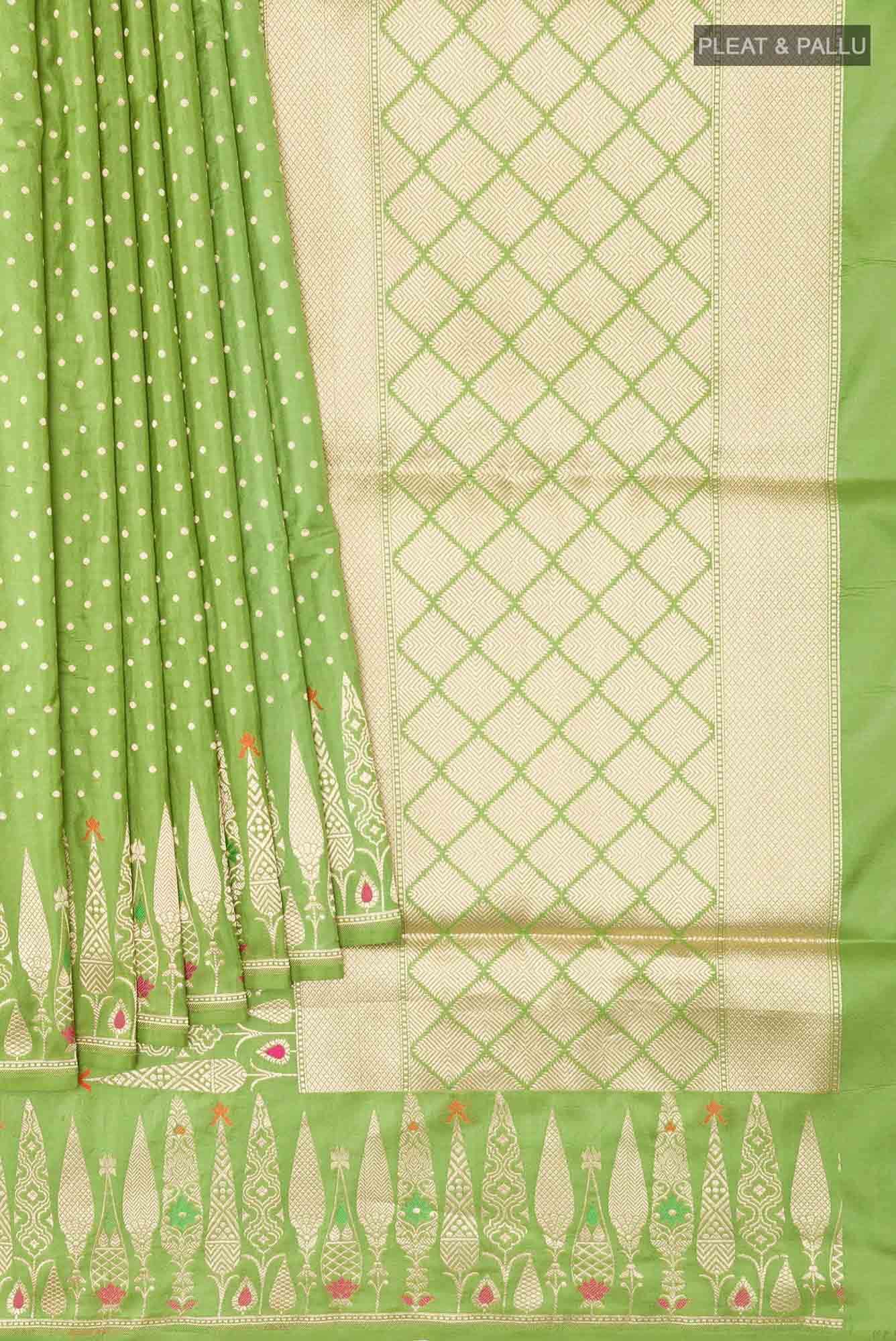 Green Banarasi Silk Saree