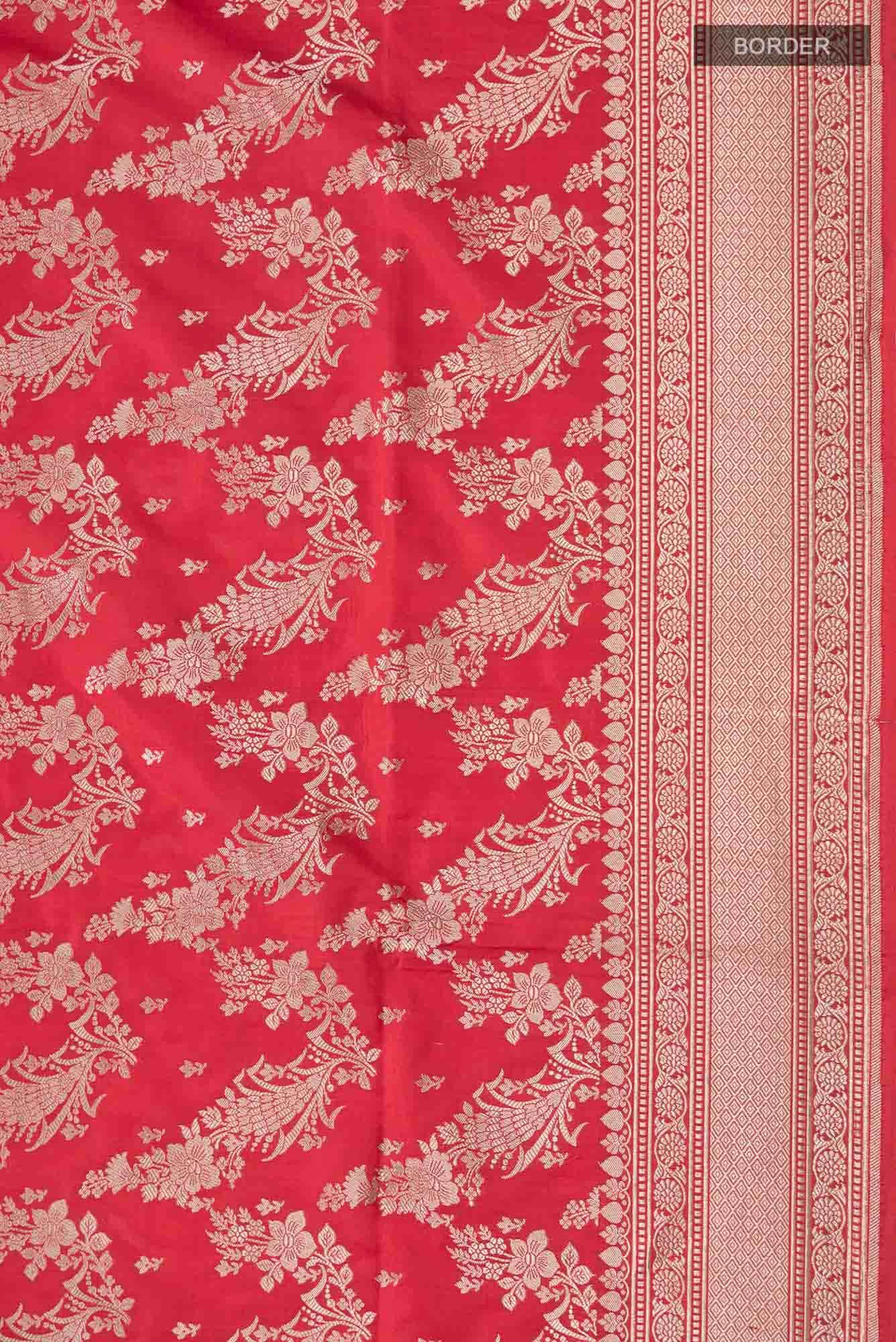 Red Banarasi Silk Saree