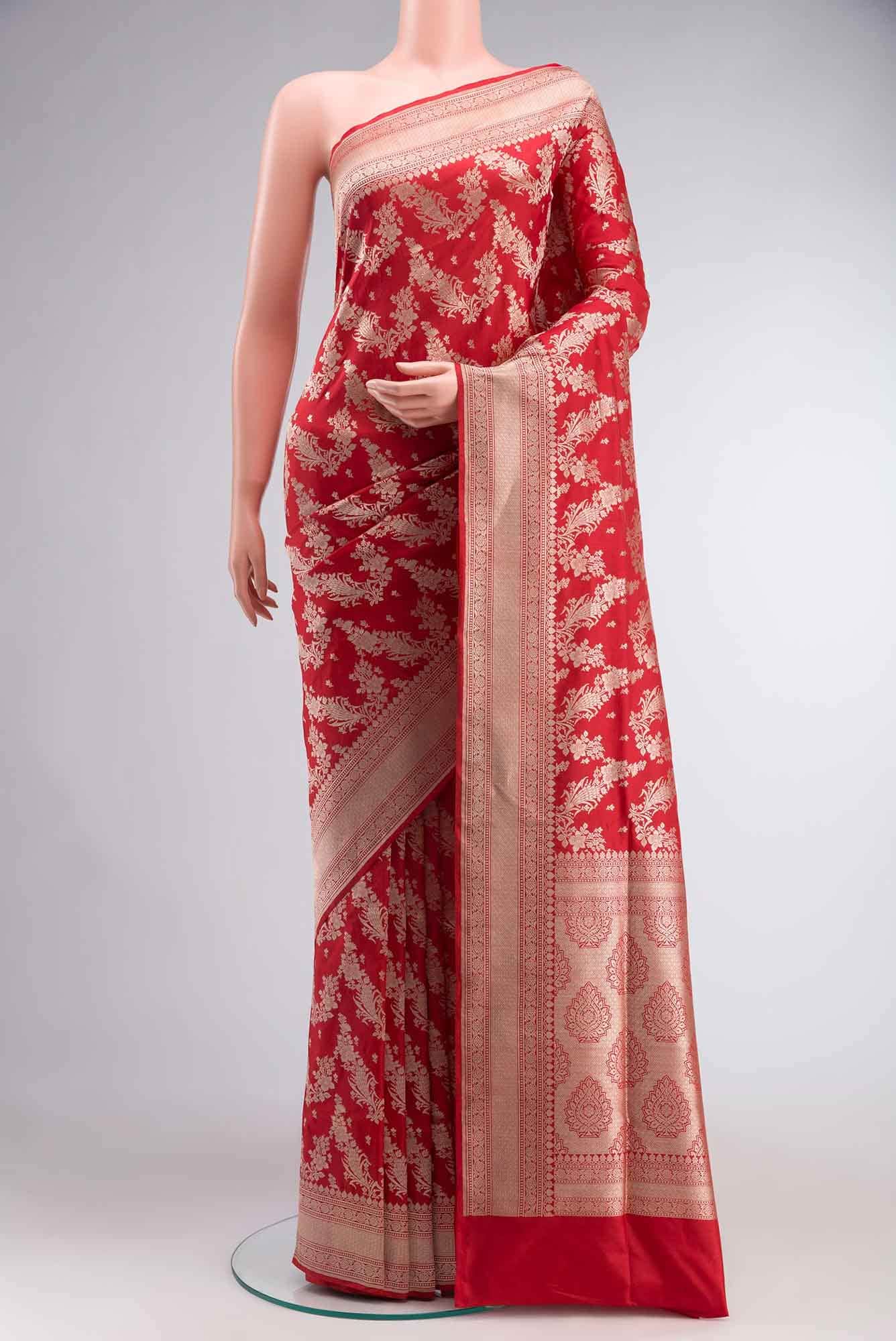 Red Banarasi Silk Saree