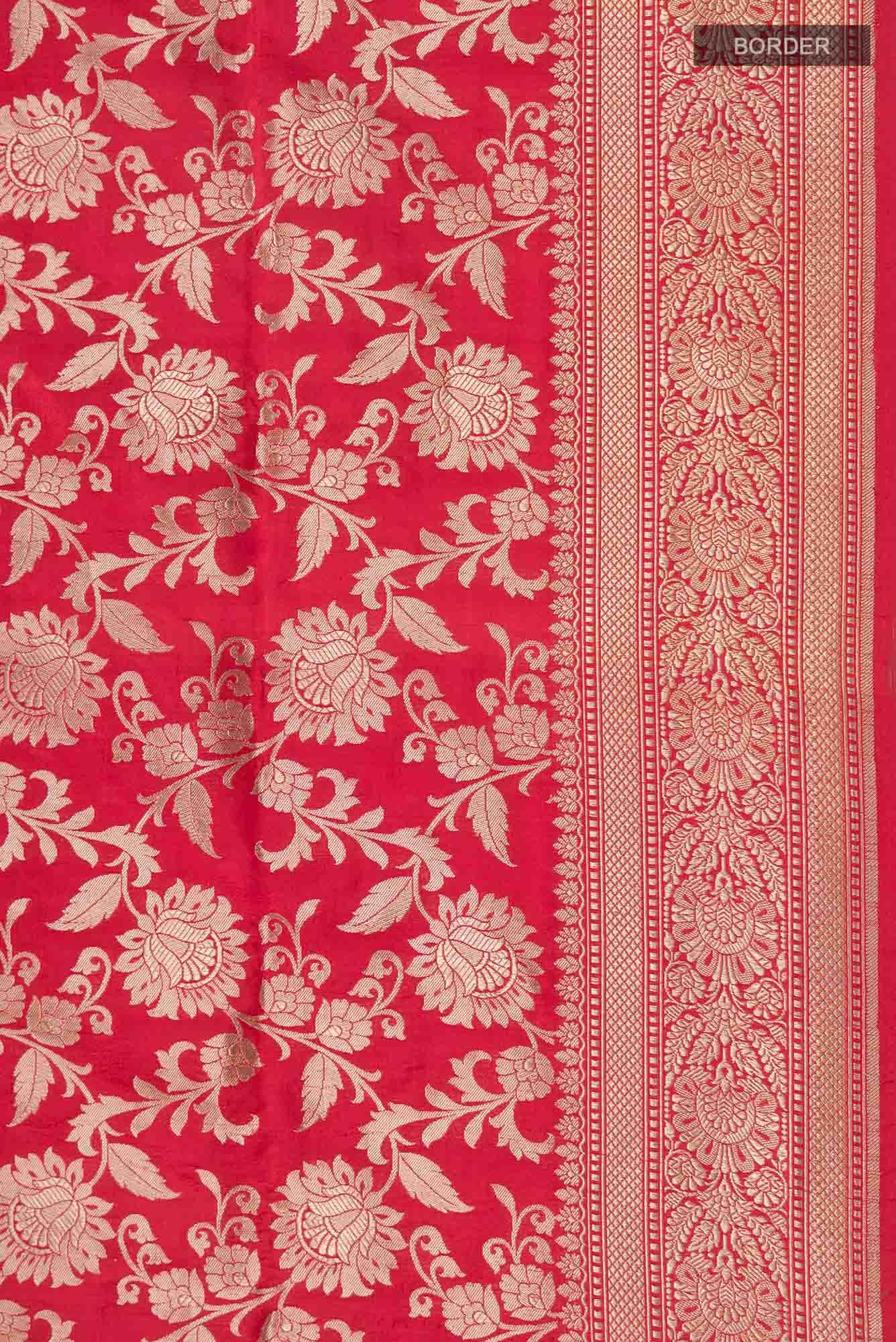Red Banarasi Silk Saree