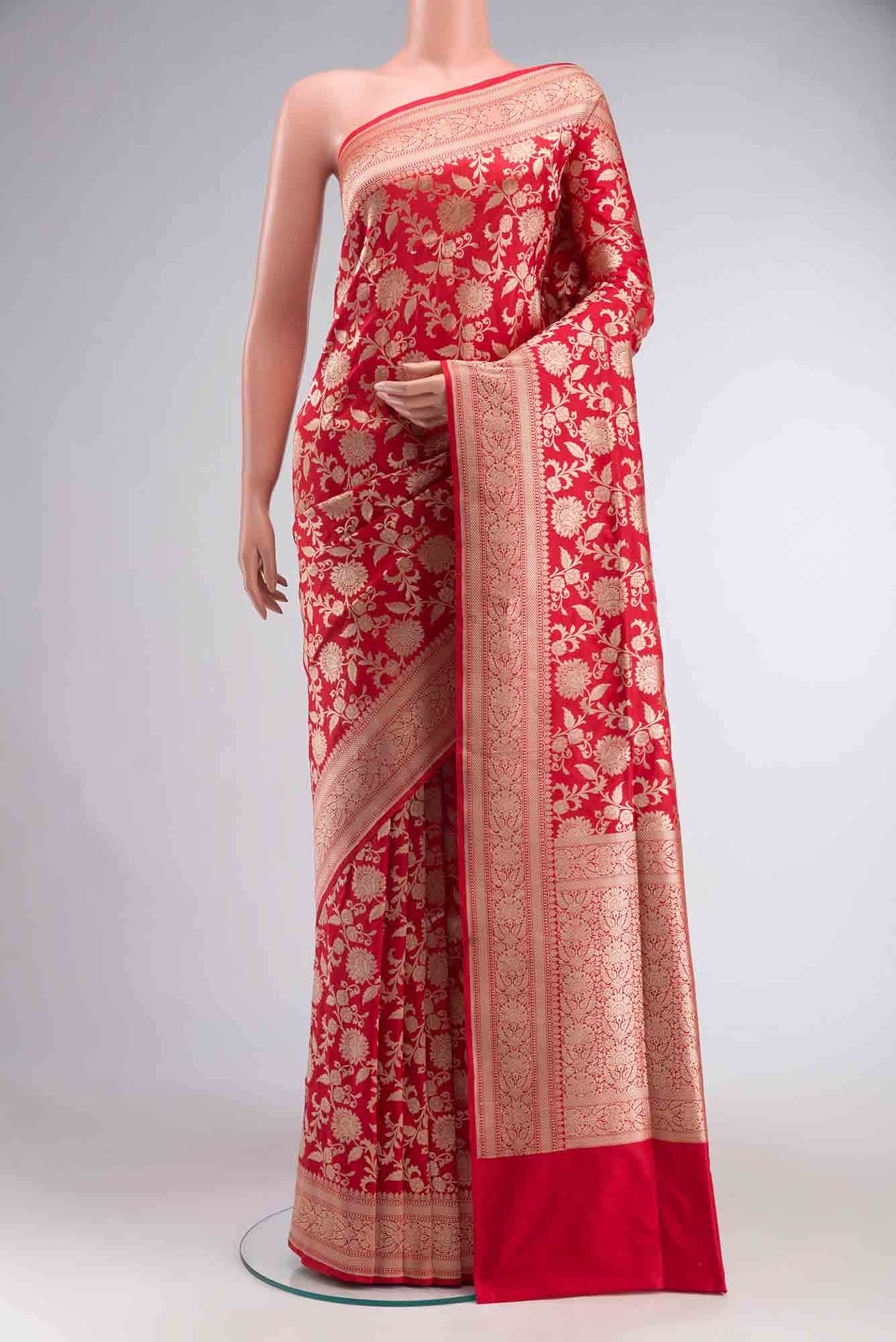Red Banarasi Silk Saree