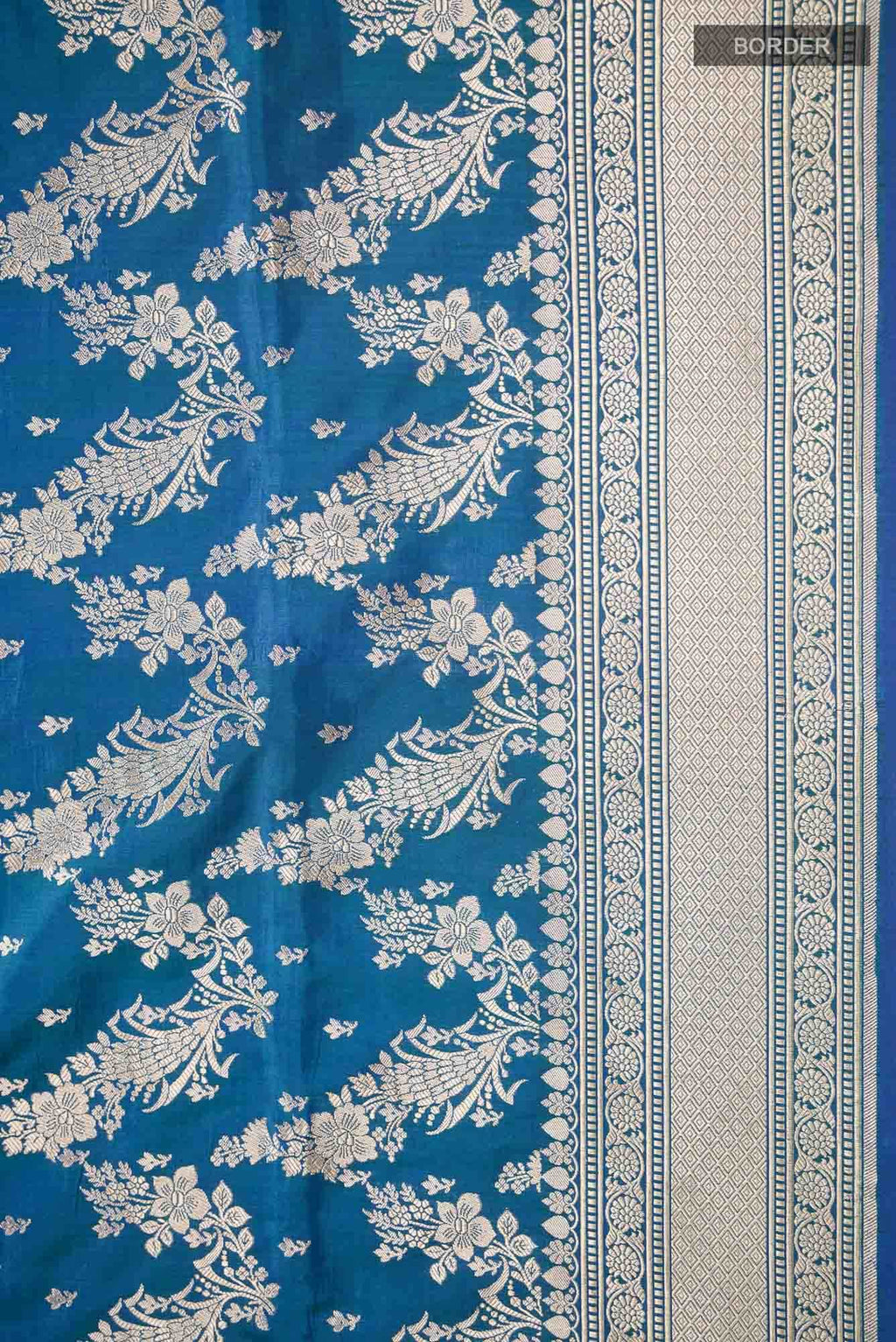 Blue Banarasi Silk Saree