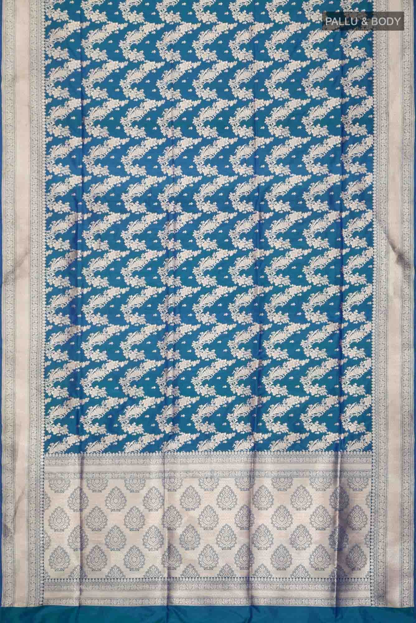 Blue Banarasi Silk Saree