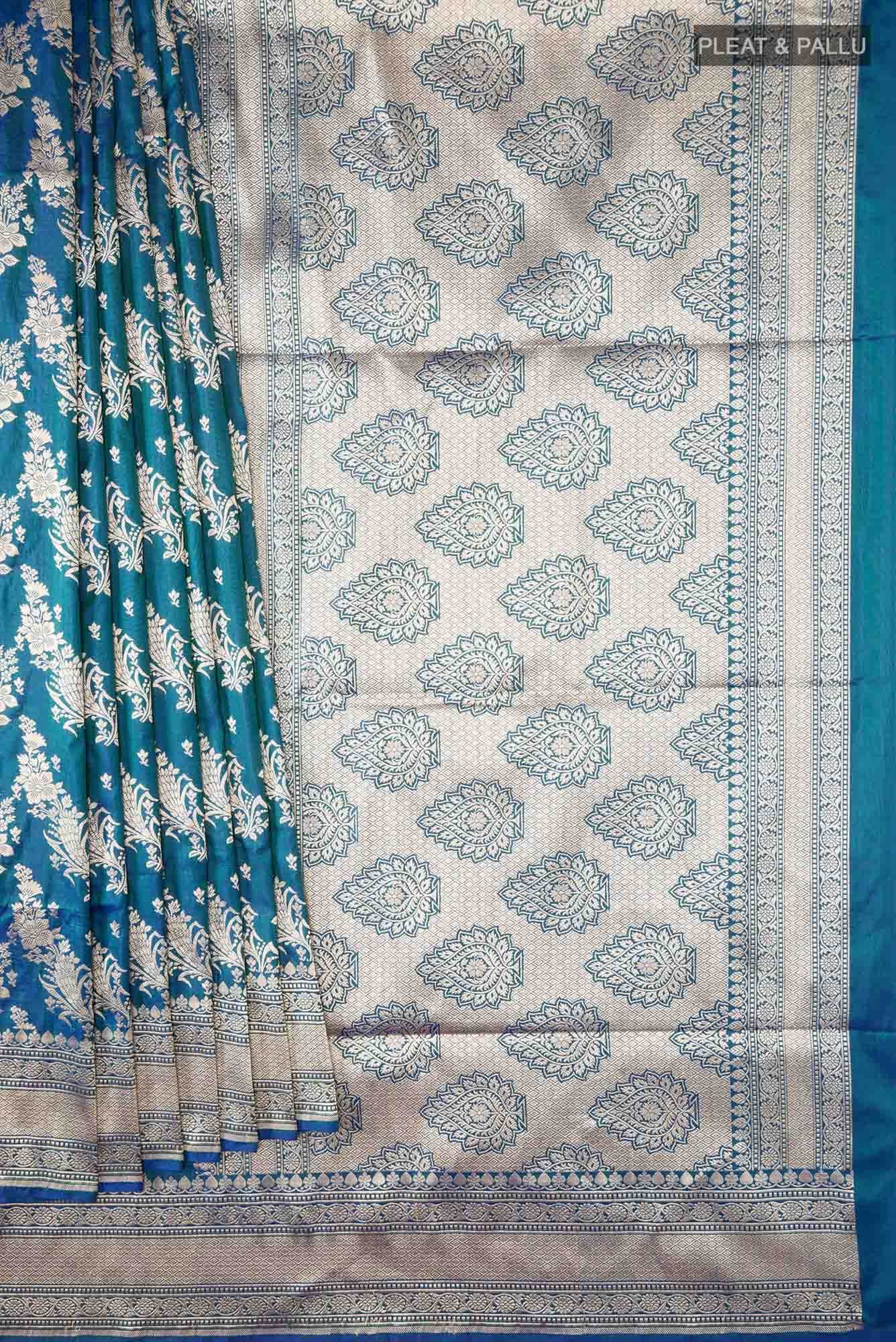 Blue Banarasi Silk Saree