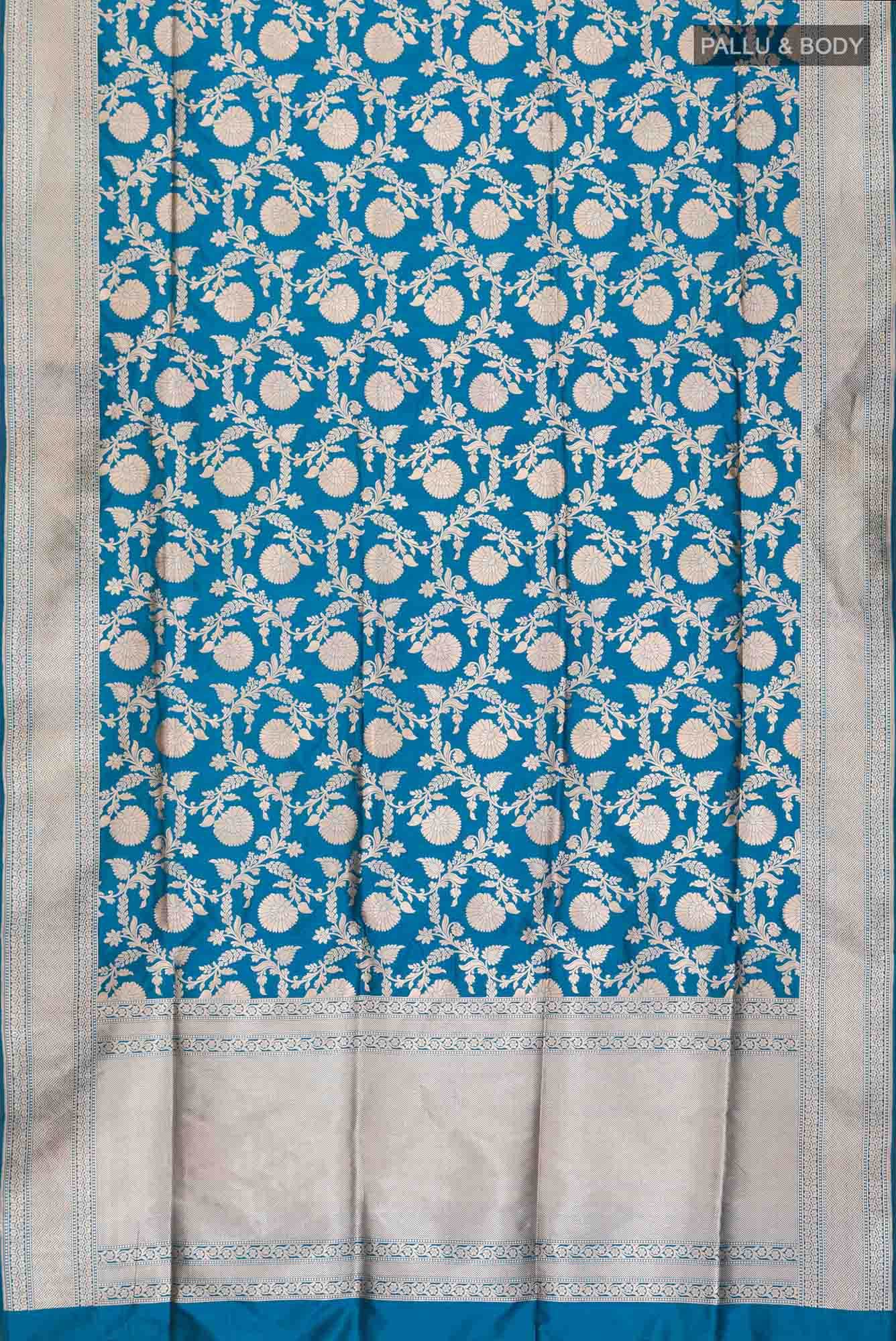 Blue Banarasi Silk Saree
