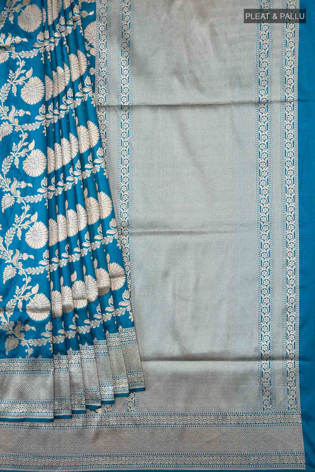Blue Banarasi Silk Saree