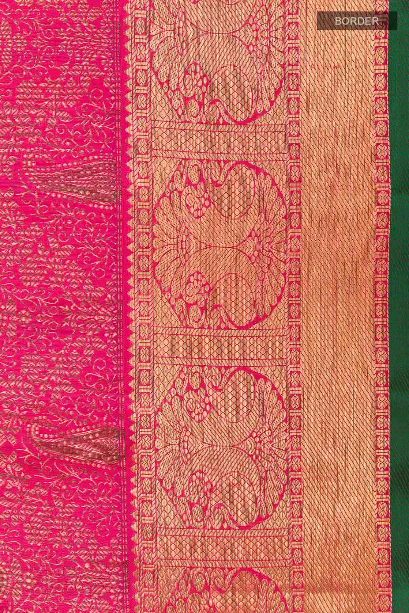 Pure Silk Pure Zari Pink Kanchipuram Saree
