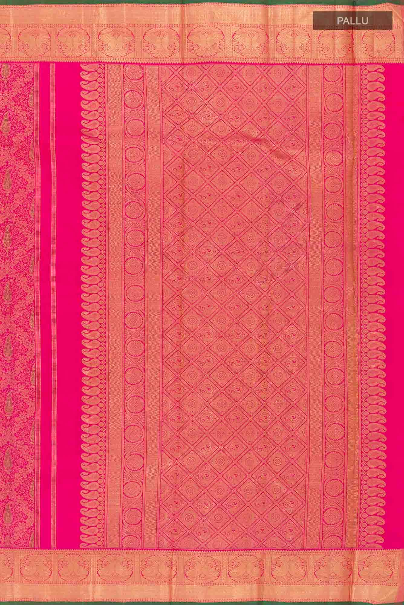Pure Silk Pure Zari Pink Kanchipuram Saree