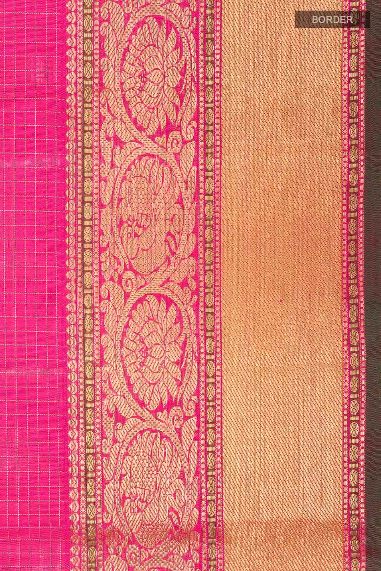 Pink Kanchipuram Silk Saree