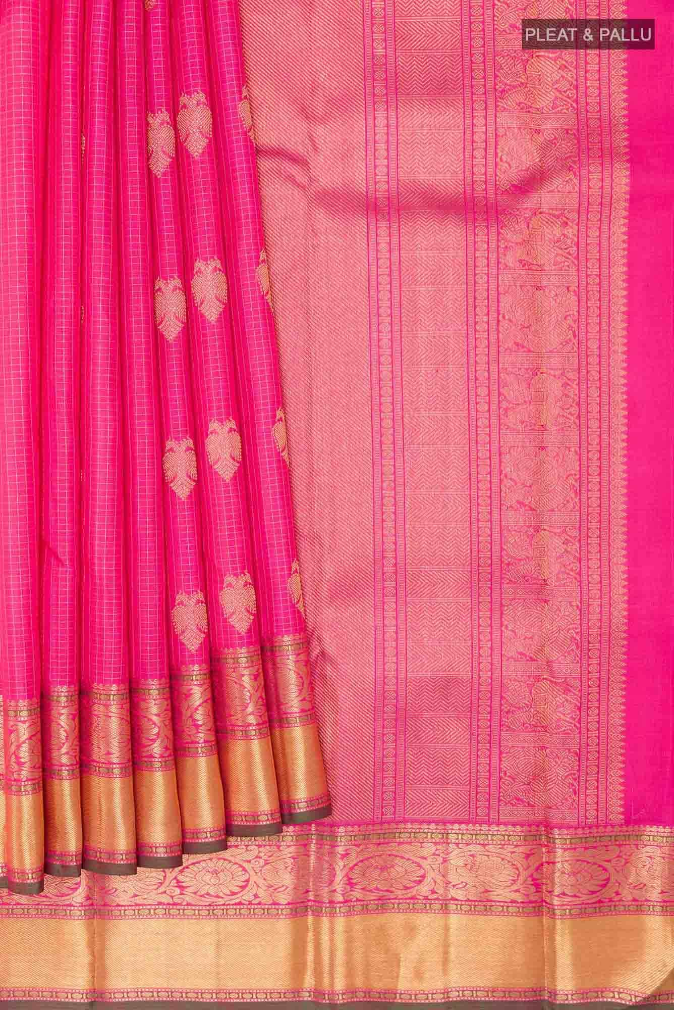 Pink Kanchipuram Silk Saree