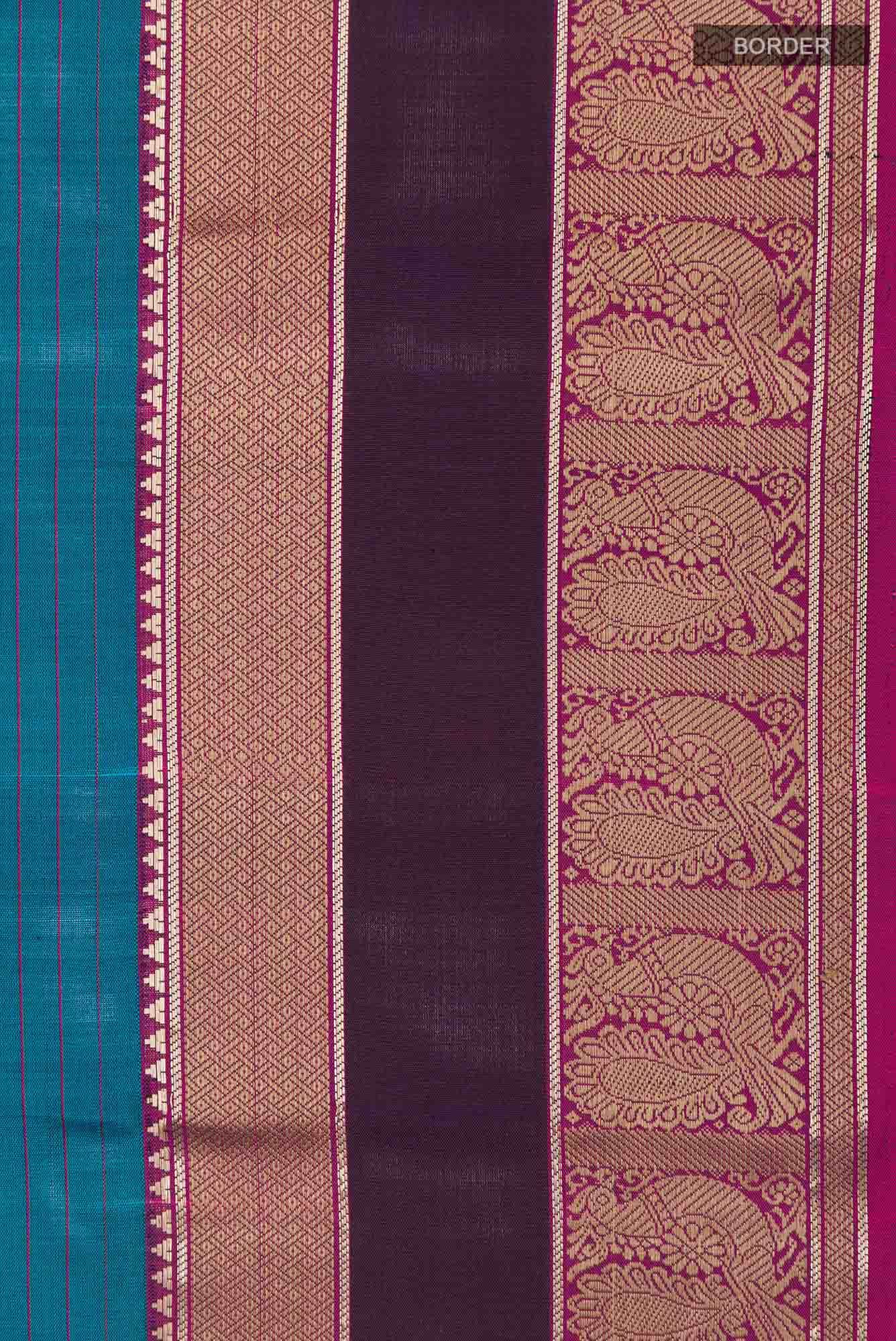 Blue Kanchipuram Silk Saree