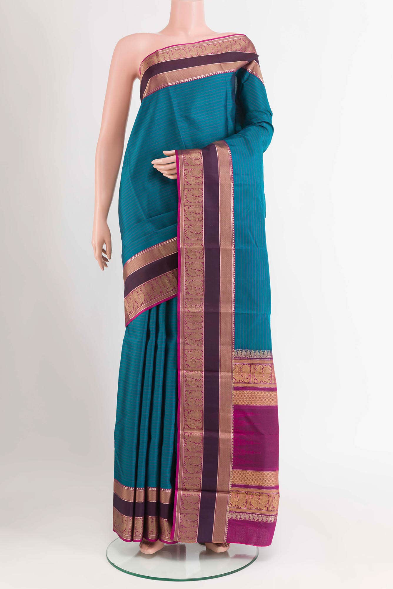 Blue Kanchipuram Silk Saree