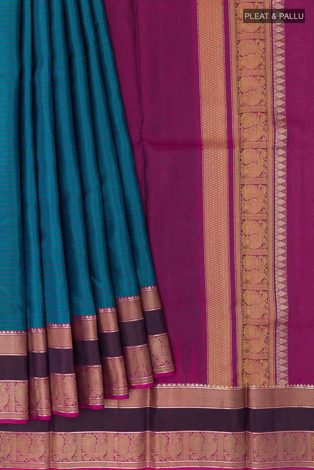 Blue Kanchipuram Silk Saree