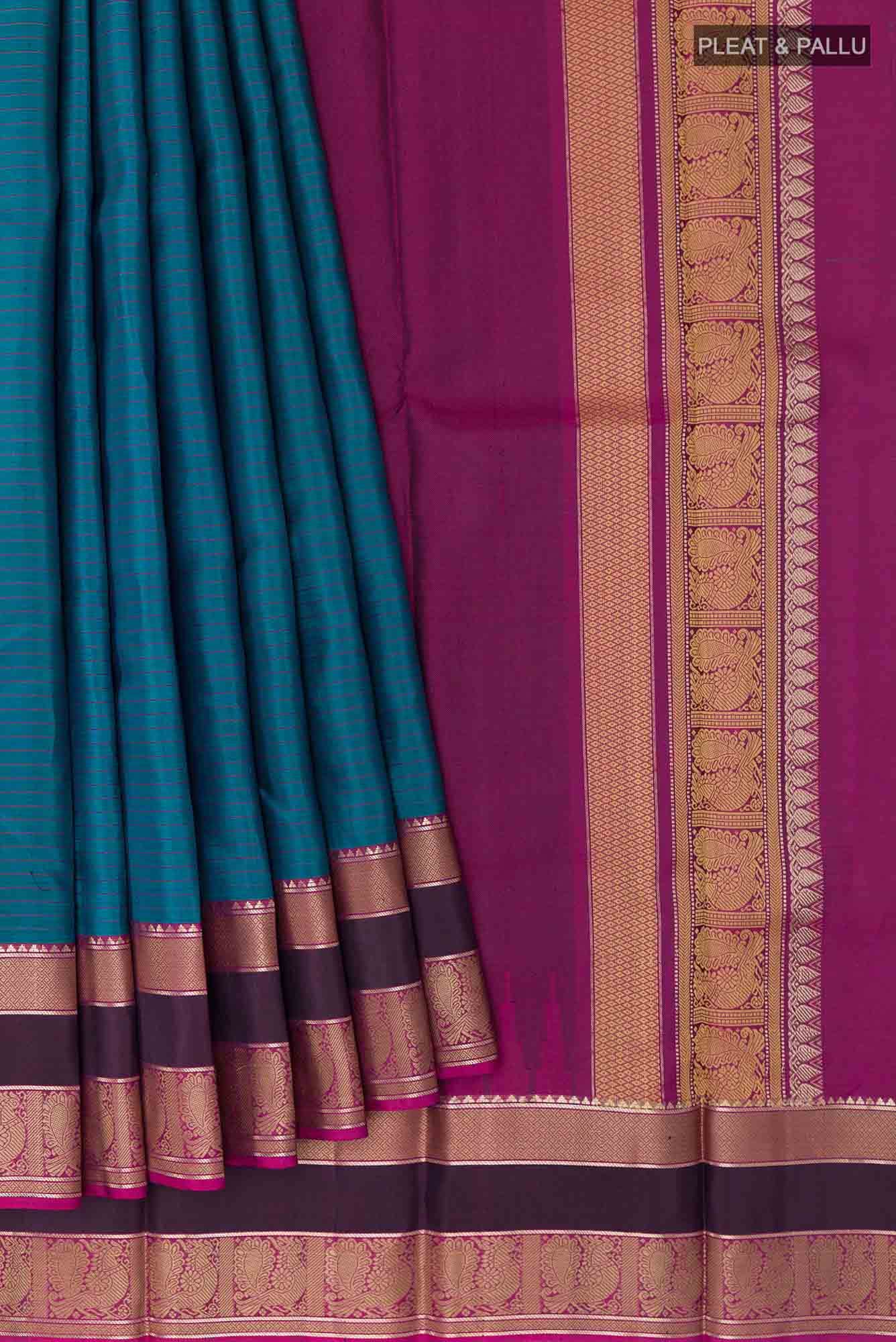 Blue Kanchipuram Silk Saree