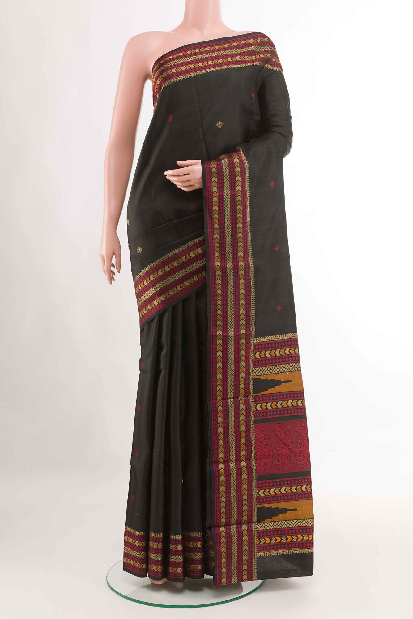 Black Kanchipuram Silk Saree