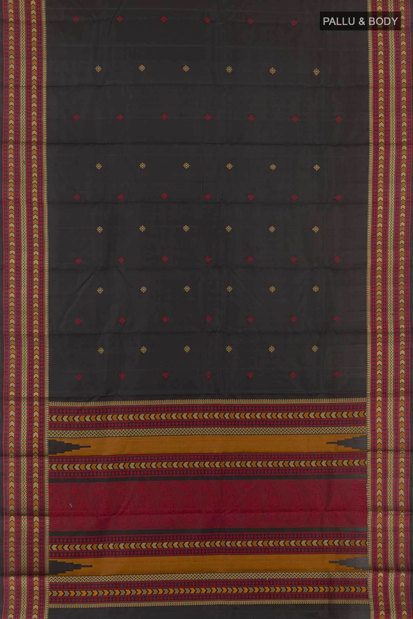 Black Kanchipuram Silk Saree