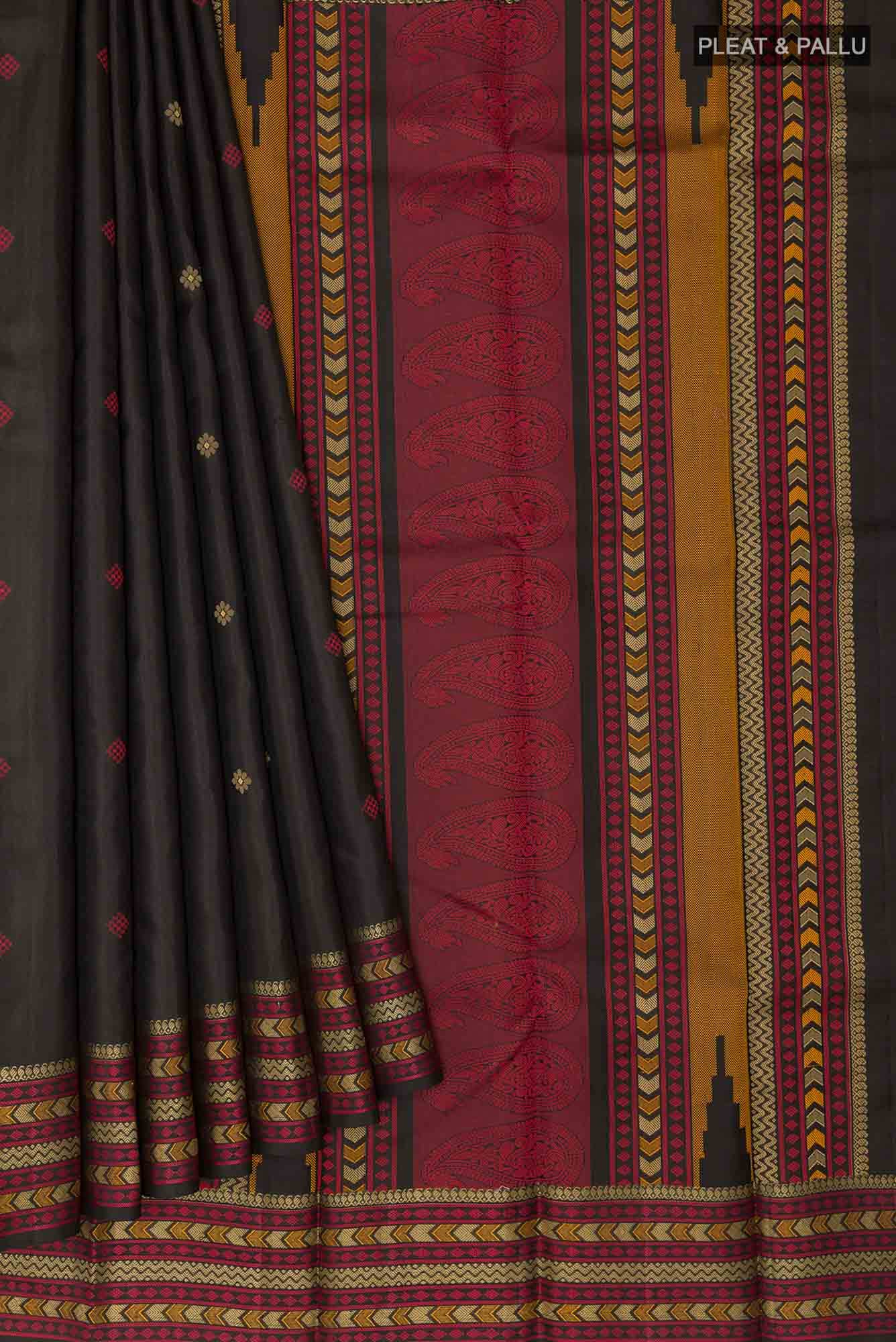 Black Kanchipuram Silk Saree