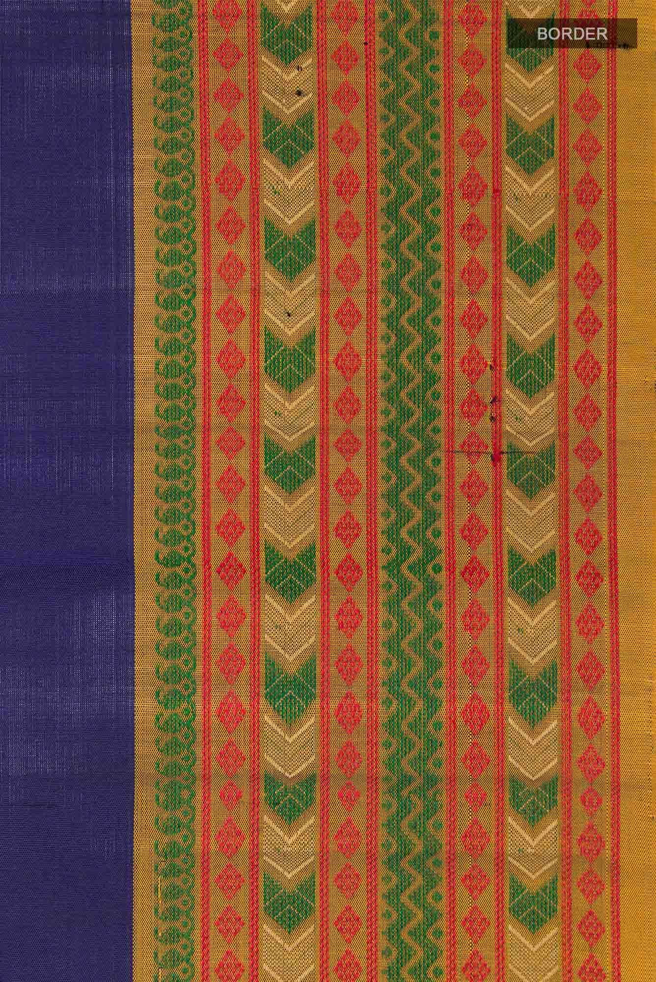 Dark Blue Kanchipuram Silk Saree