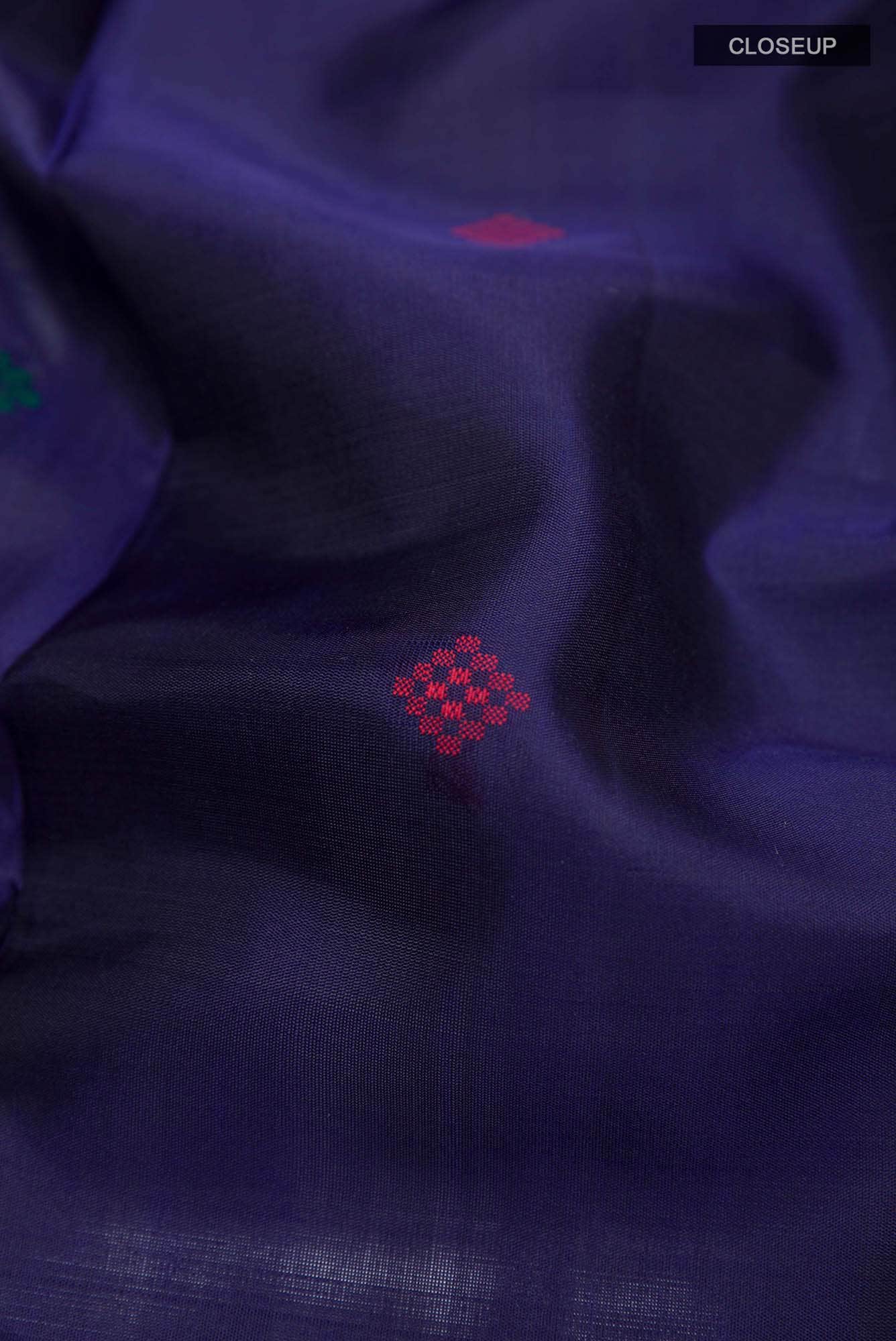 Dark Blue Kanchipuram Silk Saree