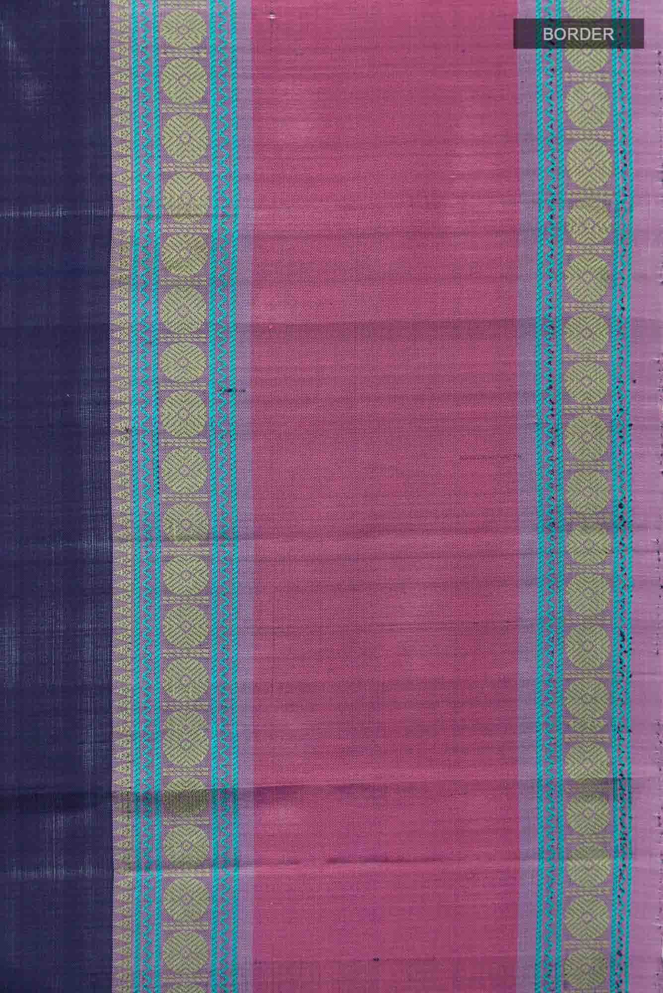 Dark Blue Kanchipuram Silk Saree