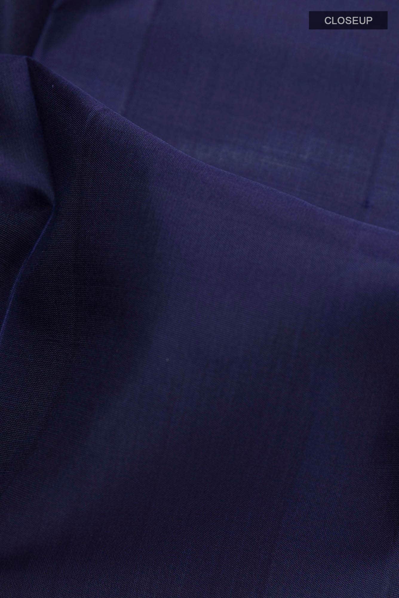 Dark Blue Kanchipuram Silk Saree