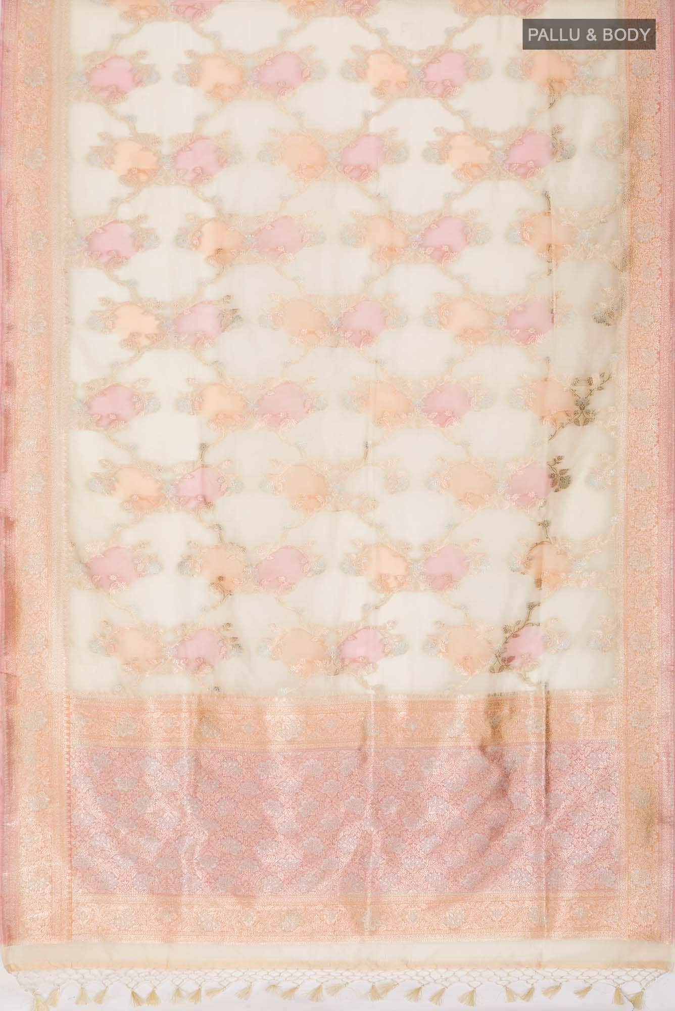 Sandal Blended Organza Silk Saree