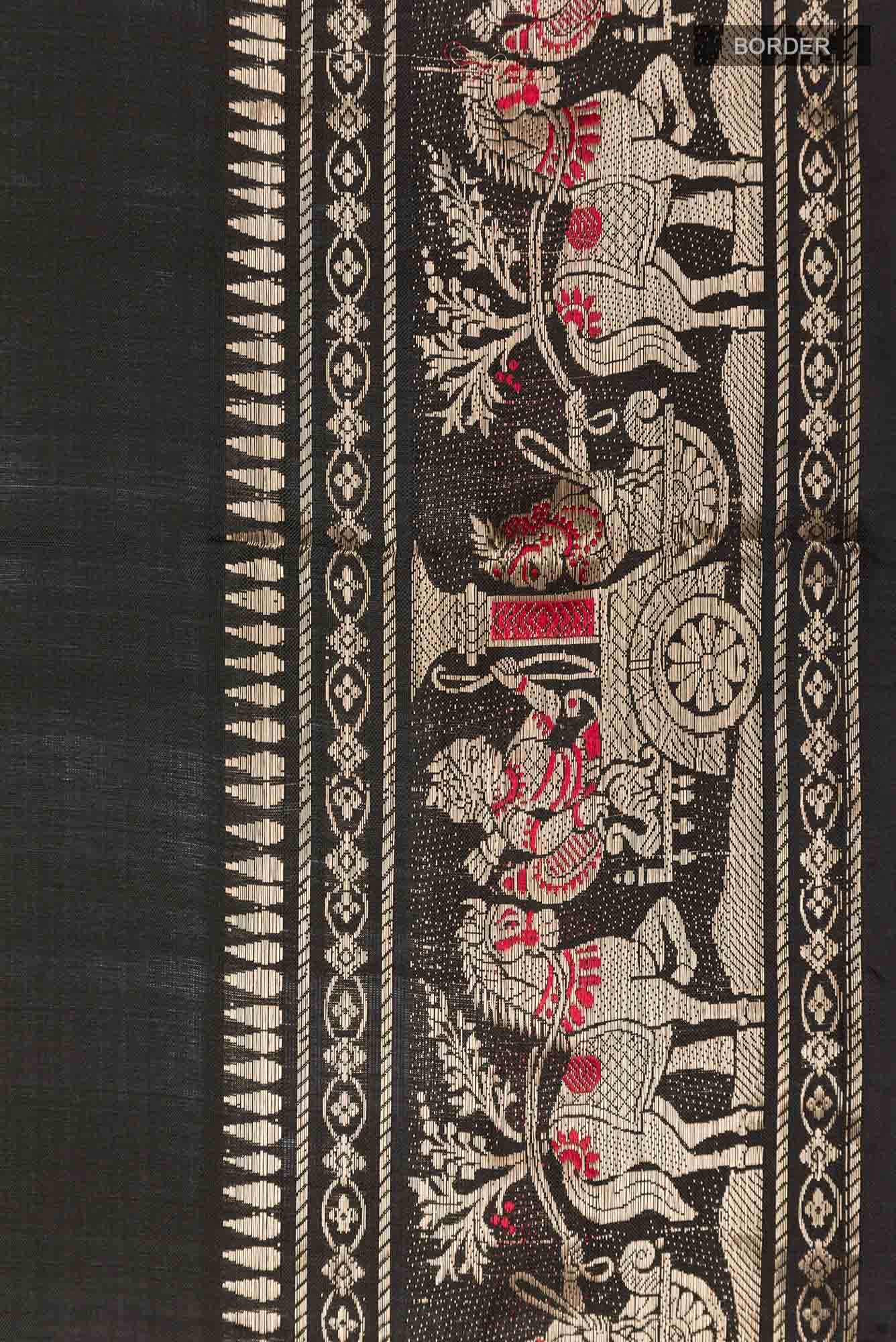 Black Baluchari Silk Saree