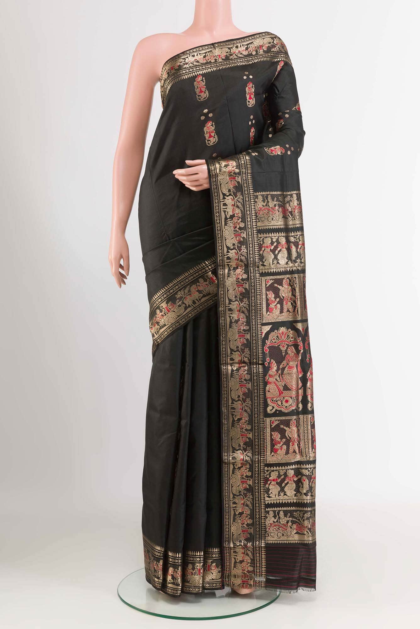 Black Baluchari Silk Saree