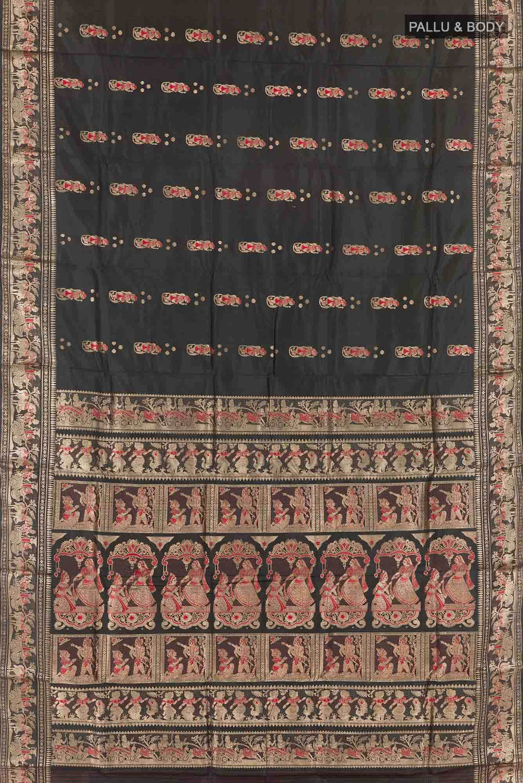 Black Baluchari Silk Saree