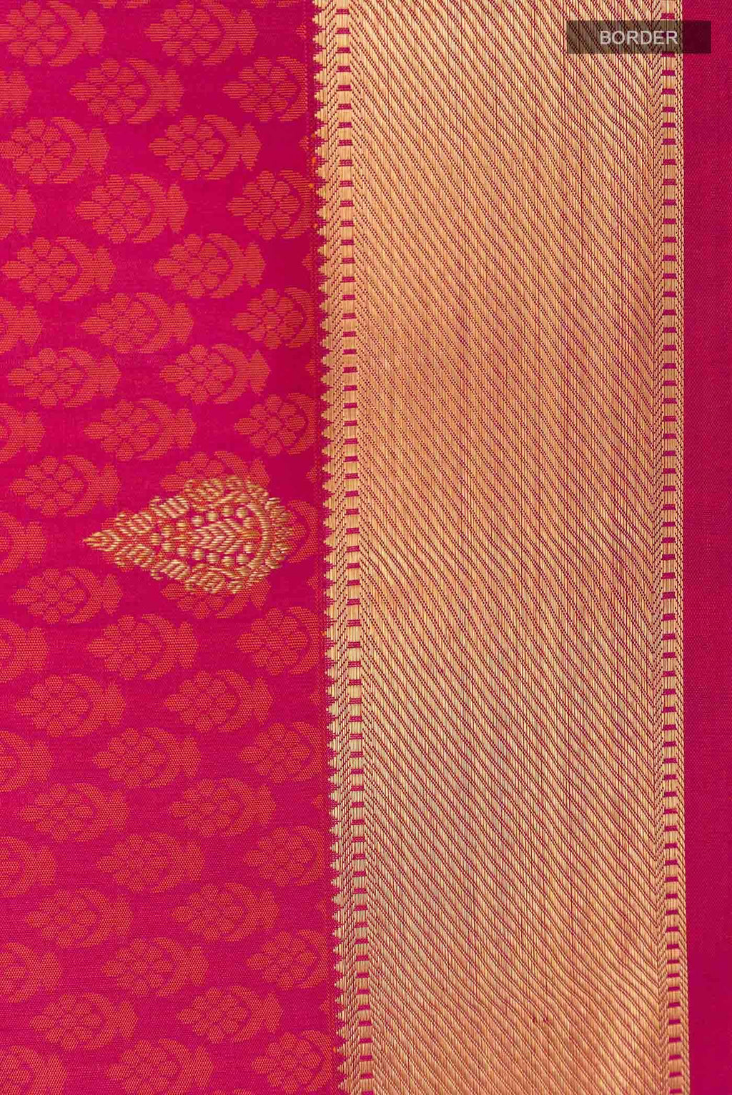 Dark Pink Kanchipuram Silk Saree