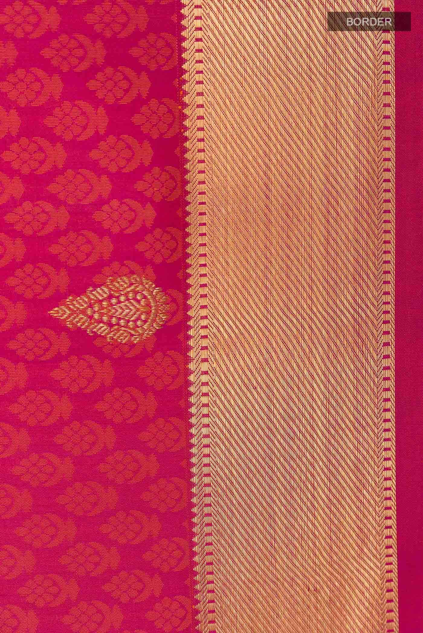 Dark Pink Kanchipuram Silk Saree