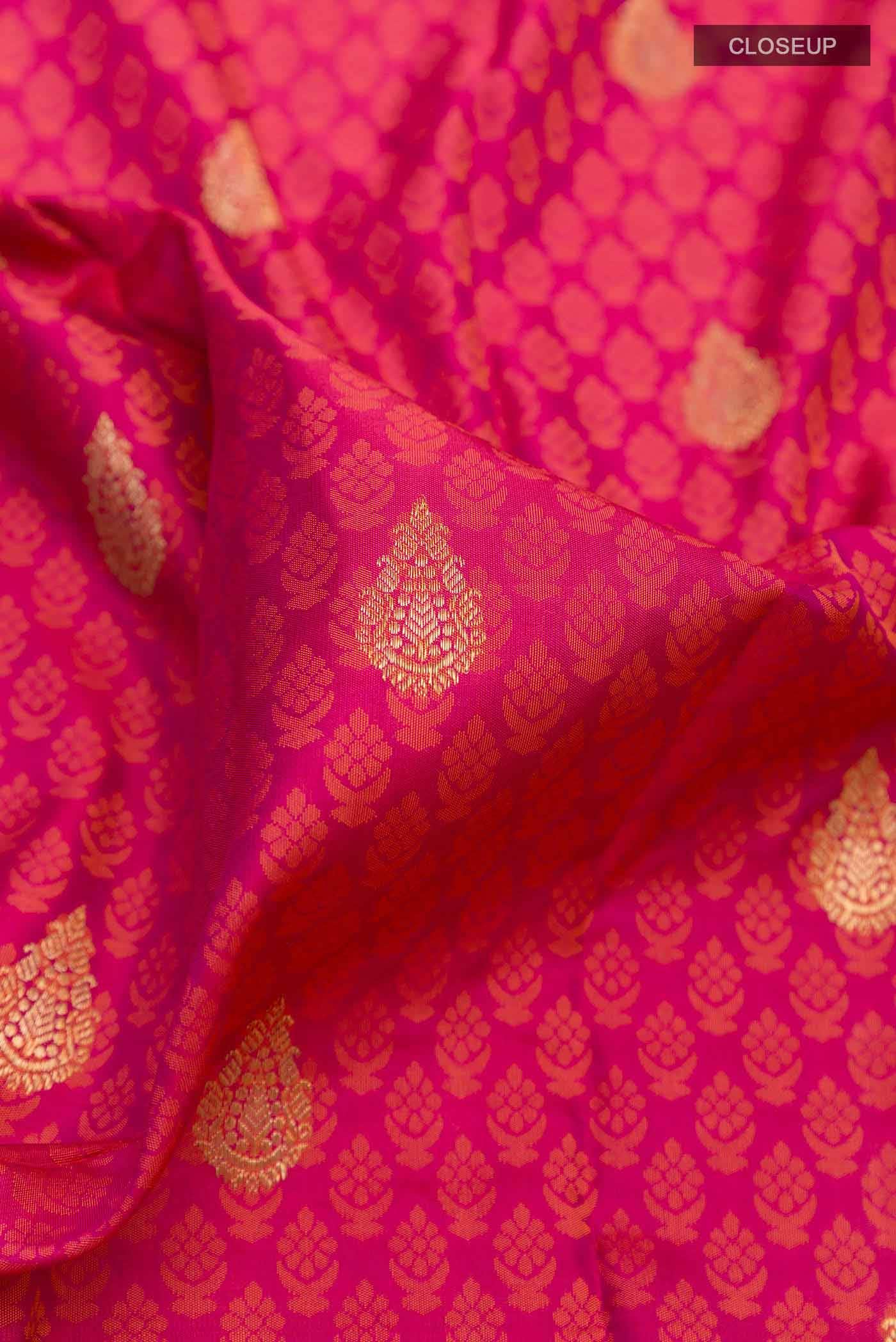 Dark Pink Kanchipuram Silk Saree
