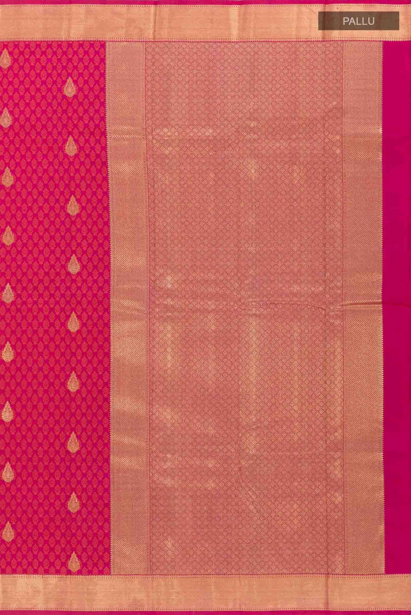 Dark Pink Kanchipuram Silk Saree