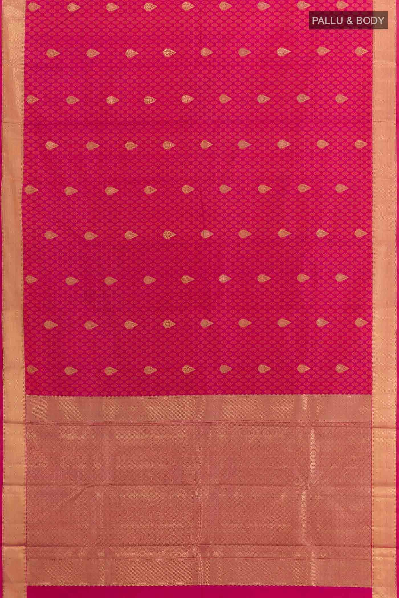 Dark Pink Kanchipuram Silk Saree