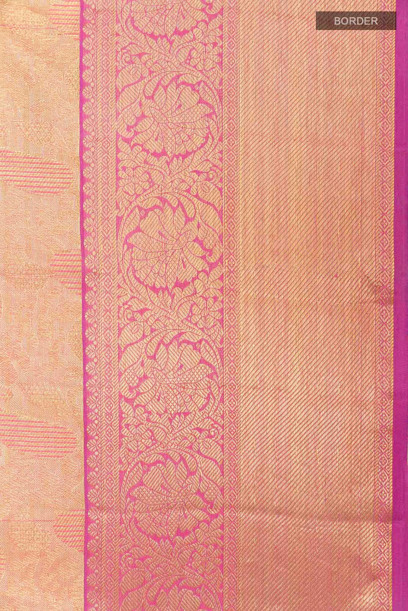 Golden Kanchipuram Tissue Silk Saree