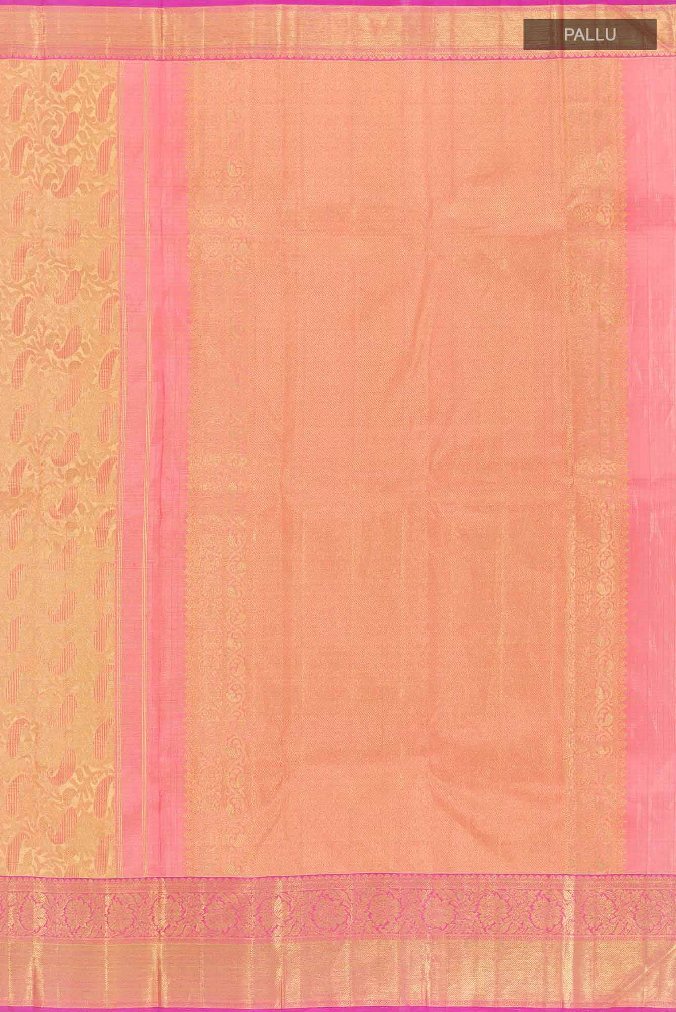 Golden Kanchipuram Tissue Silk Saree