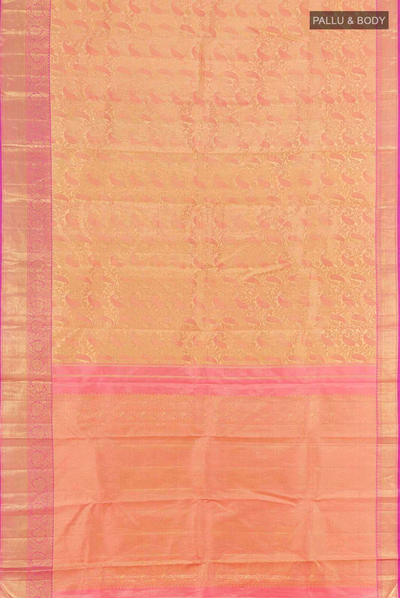 Golden Kanchipuram Tissue Silk Saree